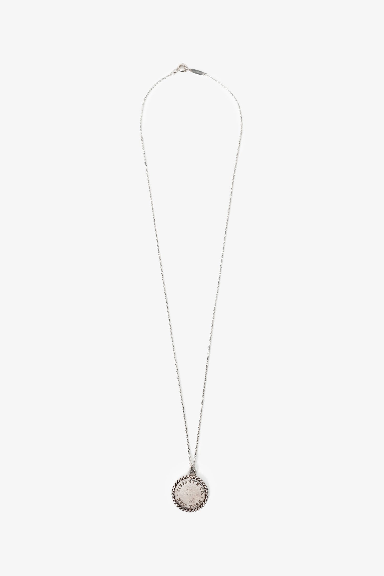 Tiffany & Co. Sterling Silver Twist Circle Pendant Necklace