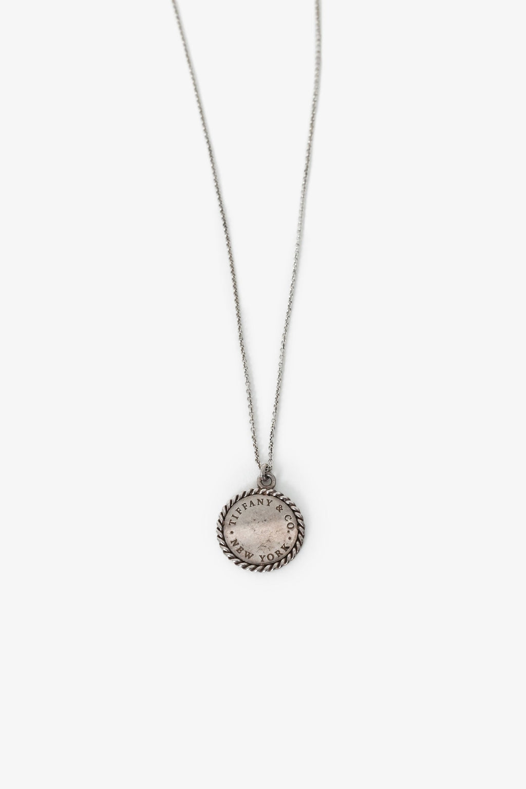 Tiffany & Co. Sterling Silver Twist Circle Pendant Necklace
