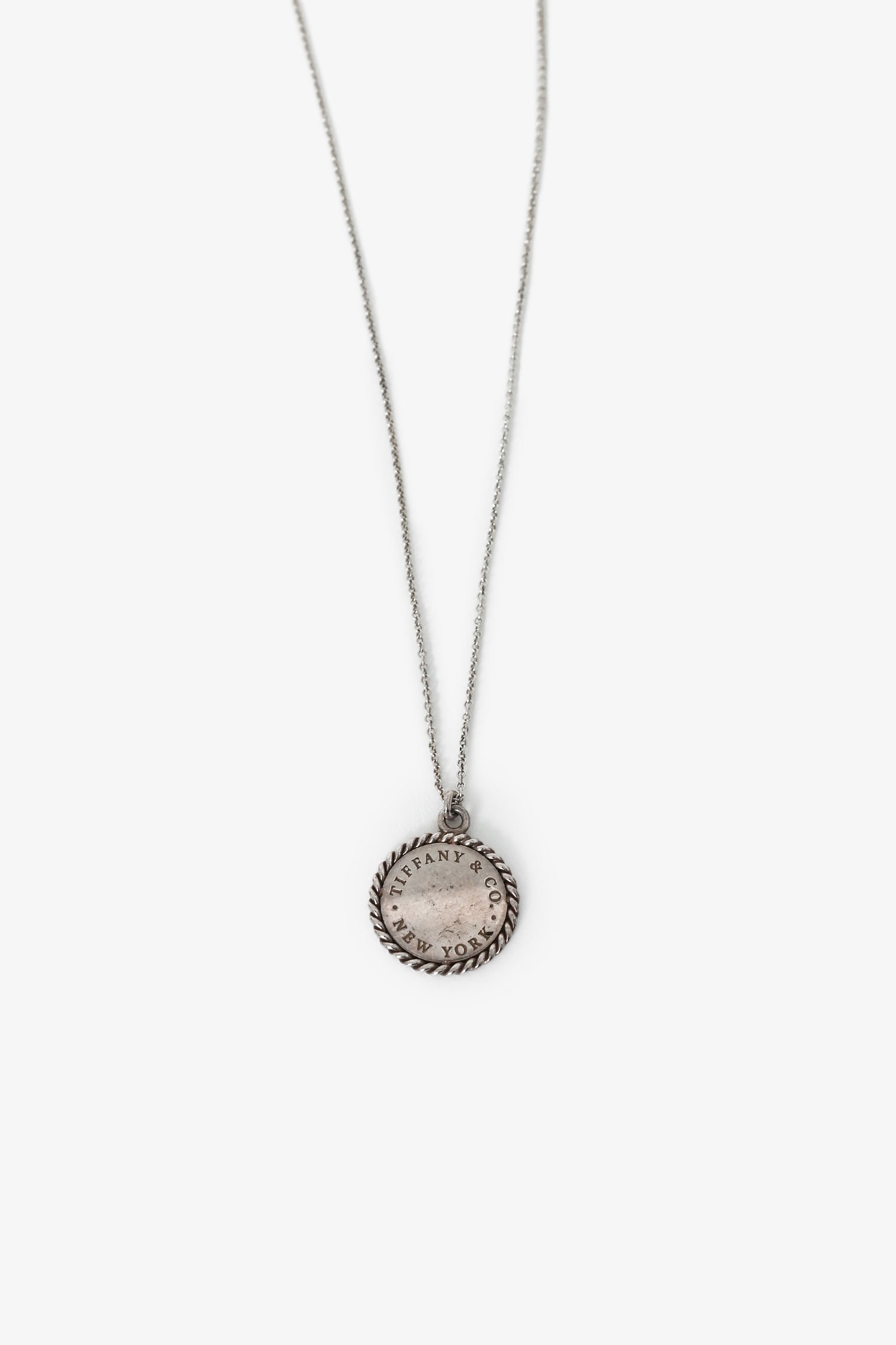 Tiffany & Co. Sterling Silver Twist Circle Pendant Necklace
