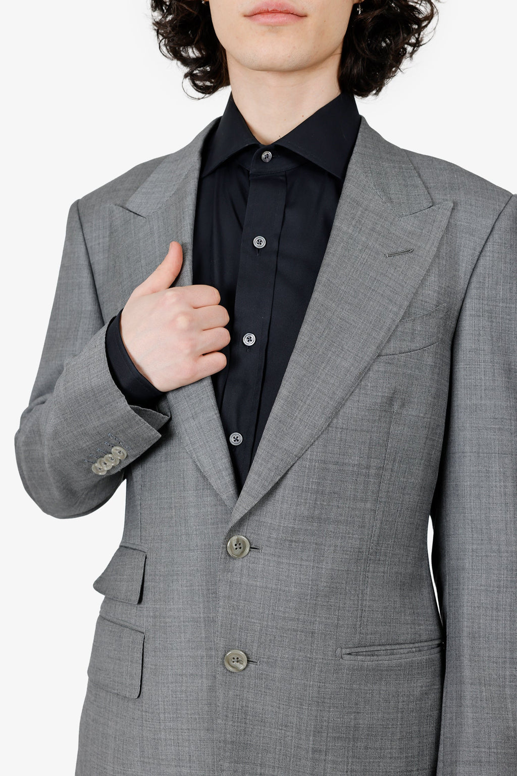 Tom Ford Light Grey Wool Two-Piece Suits Size 48 Mens