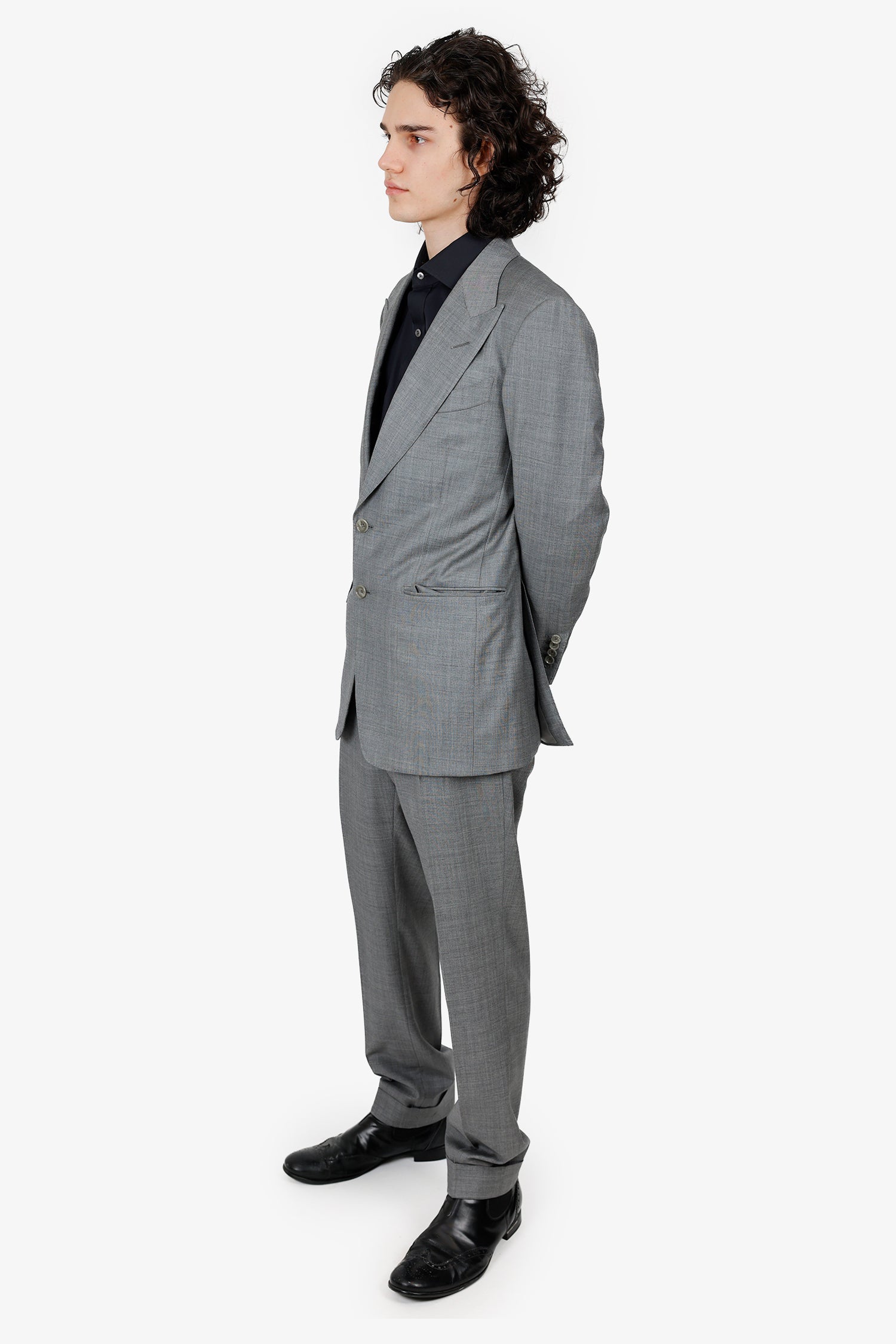 Tom Ford Light Grey Wool Two-Piece Suits Size 48 Mens