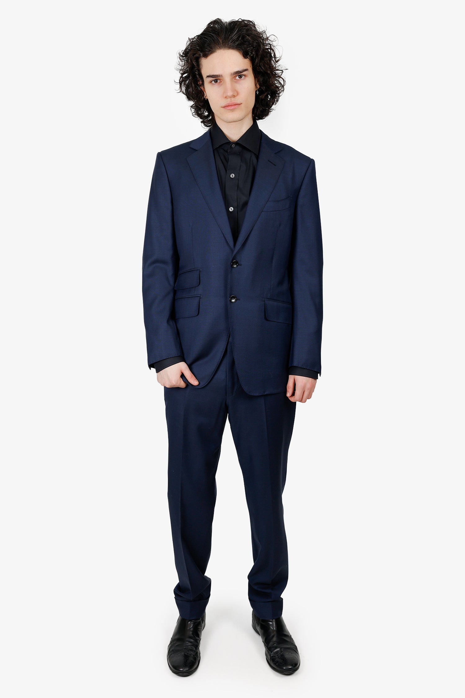 Tom Ford Blue Wool Two-Piece Suits Size 48 Mens