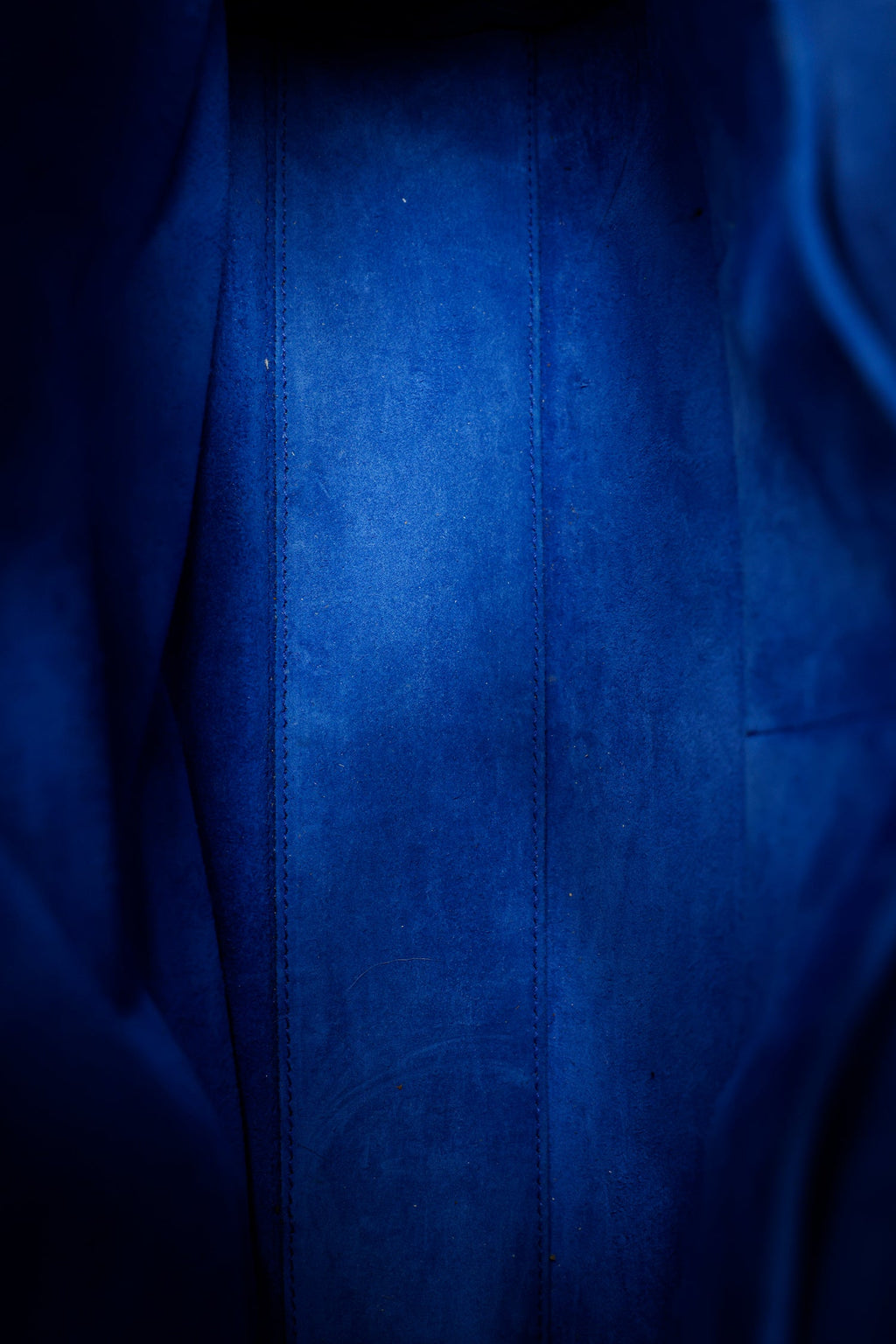 Saint Laurent Blue Leather Small Sac De Jour with Strap
