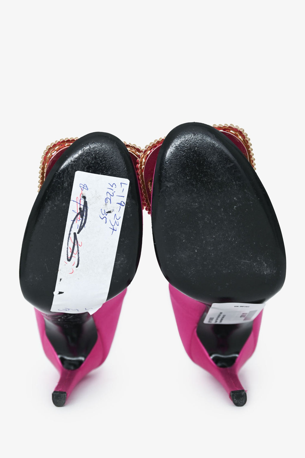 Roger Vivier Purple Satin Crystal Embellished Heels Size 35