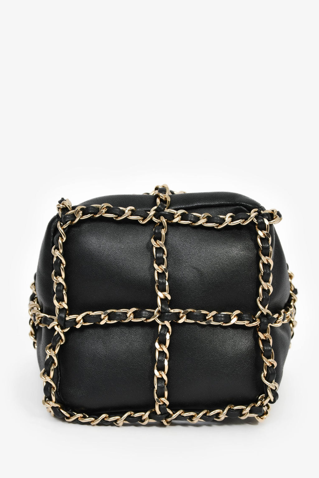 Pre-Loved Chanel™ 2019-20 Black Lambskin Drawstring Bucket Bag