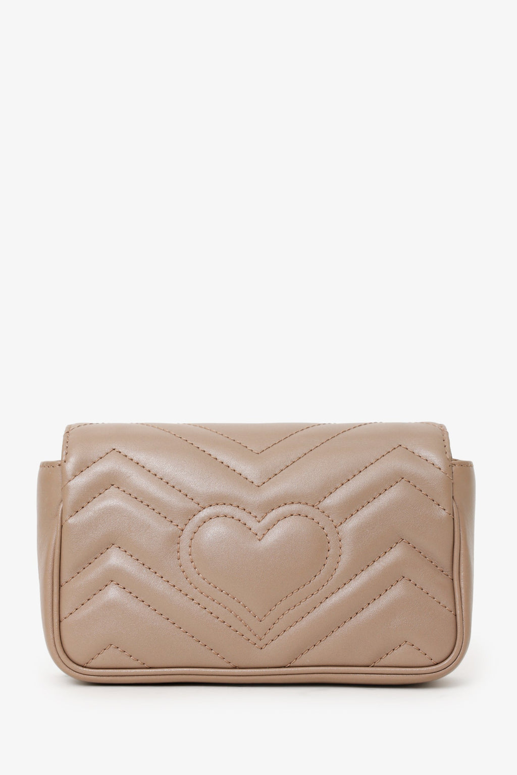 Gucci Nude Leather GG Marmont Super Mini Crossbody Bag