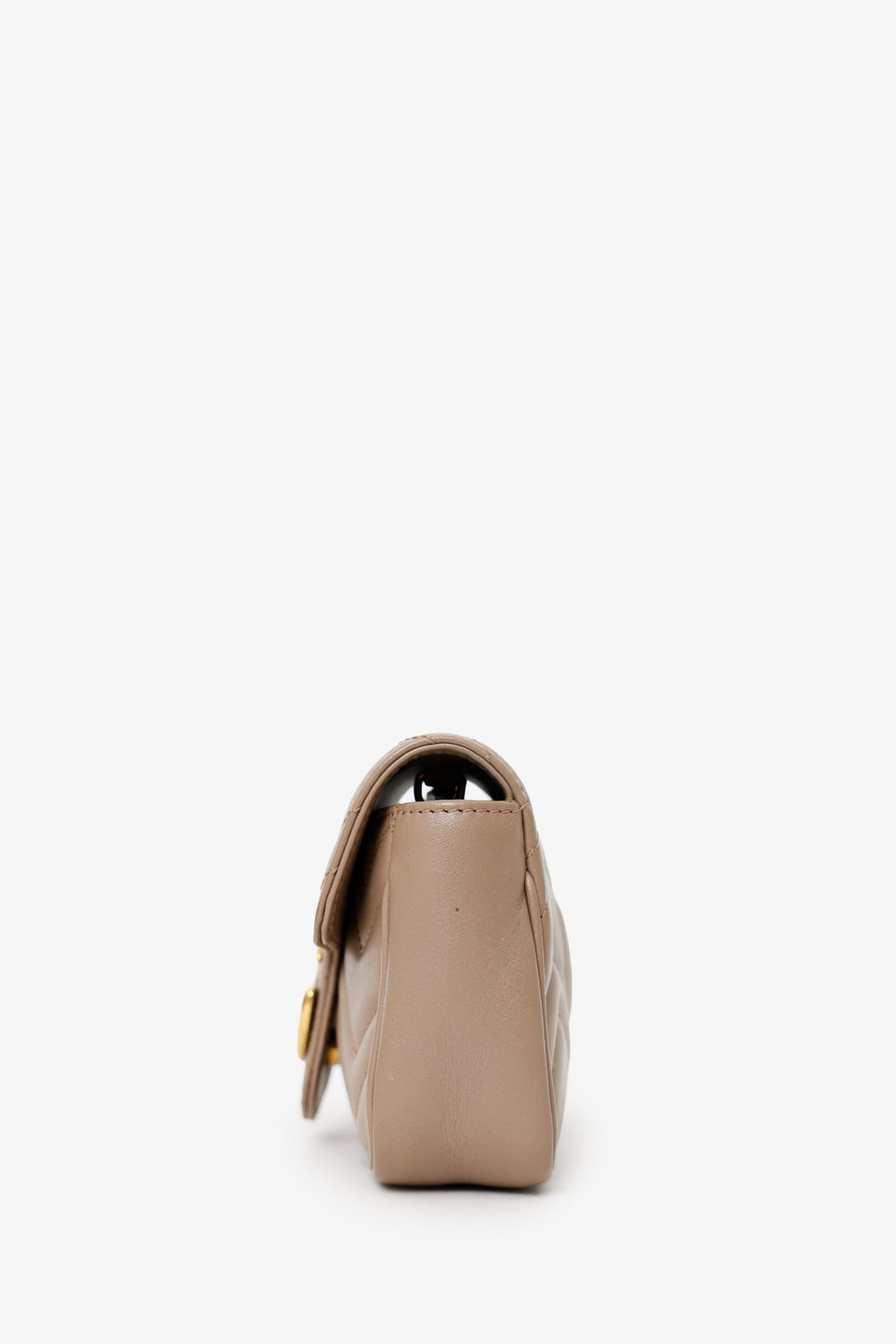 Gucci Nude Leather GG Marmont Super Mini Crossbody Bag