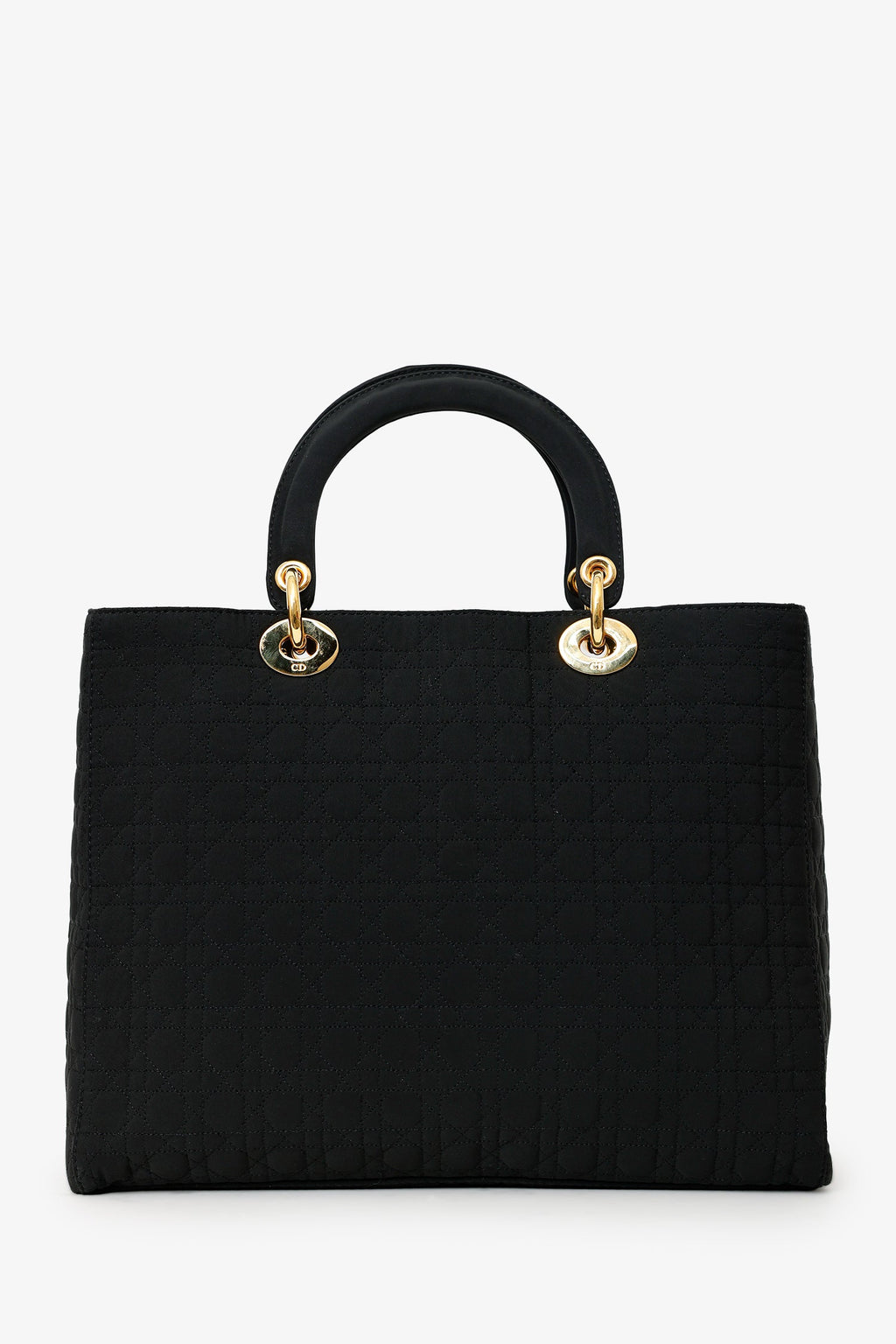 Christian Dior 1999 Nylon Cannage Large Lady Dior Bag
