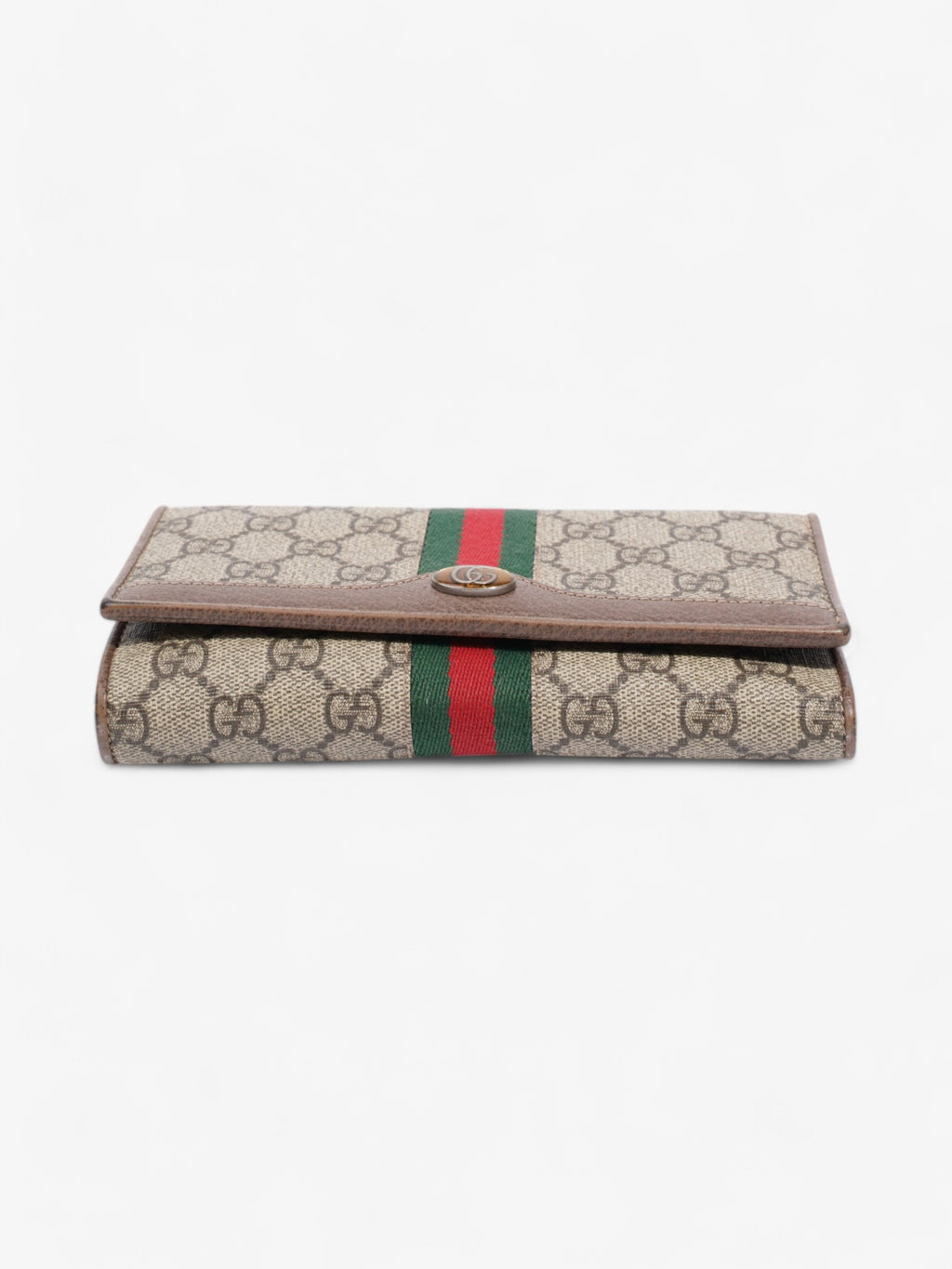 Gucci Ophidia Wallet GG Supreme / Green / Red Coated Canvas