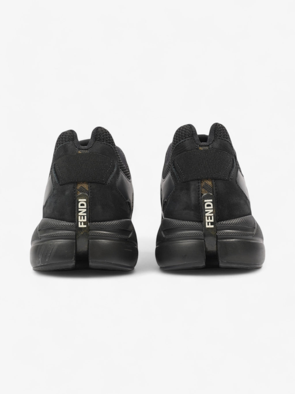 Fendi FF Runner Sneakers Black Mesh EU 42 UK 8