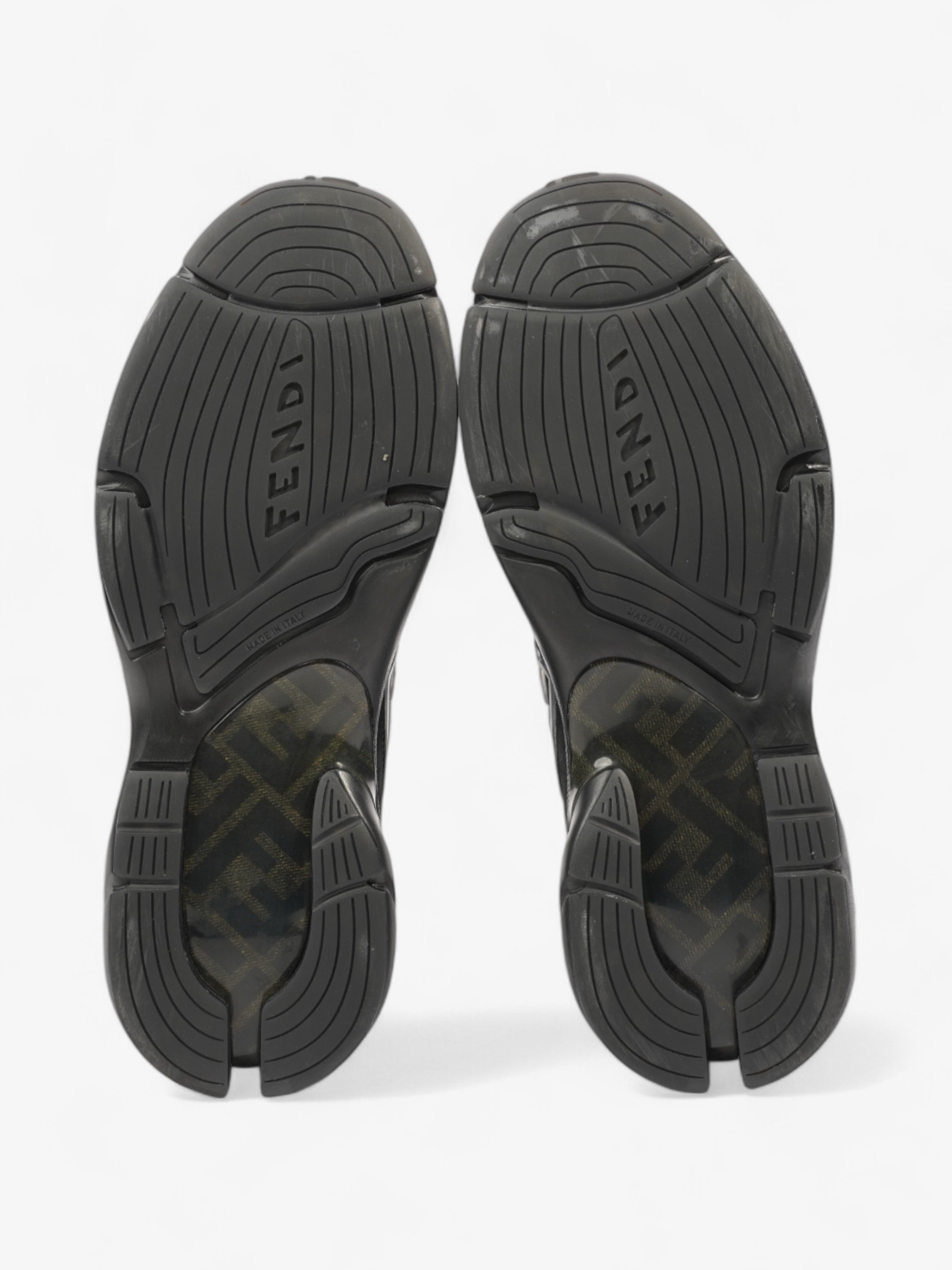 Fendi FF Runner Sneakers Black Mesh EU 42 UK 8
