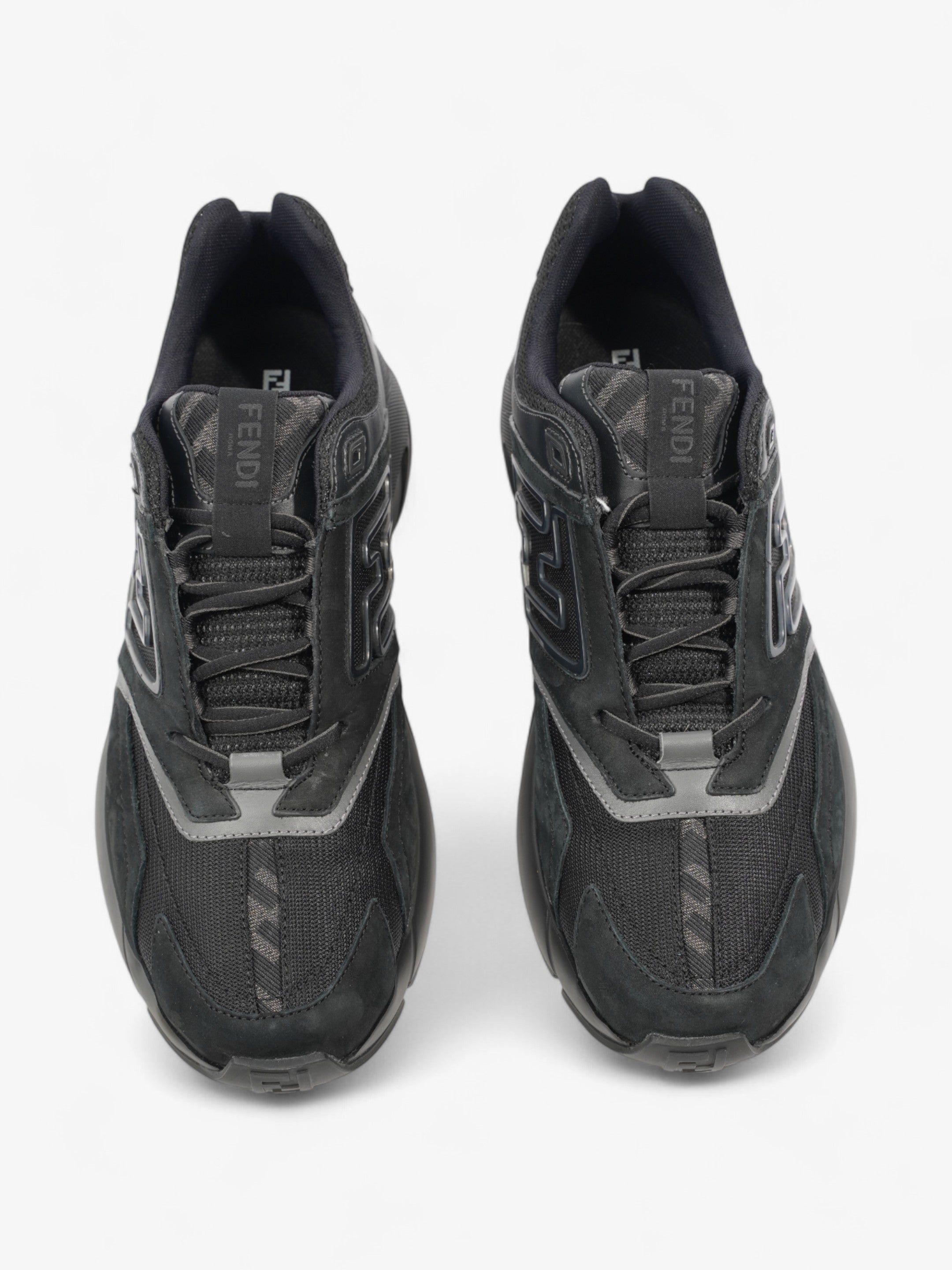 Fendi FF Runner Sneakers Black Mesh EU 42 UK 8