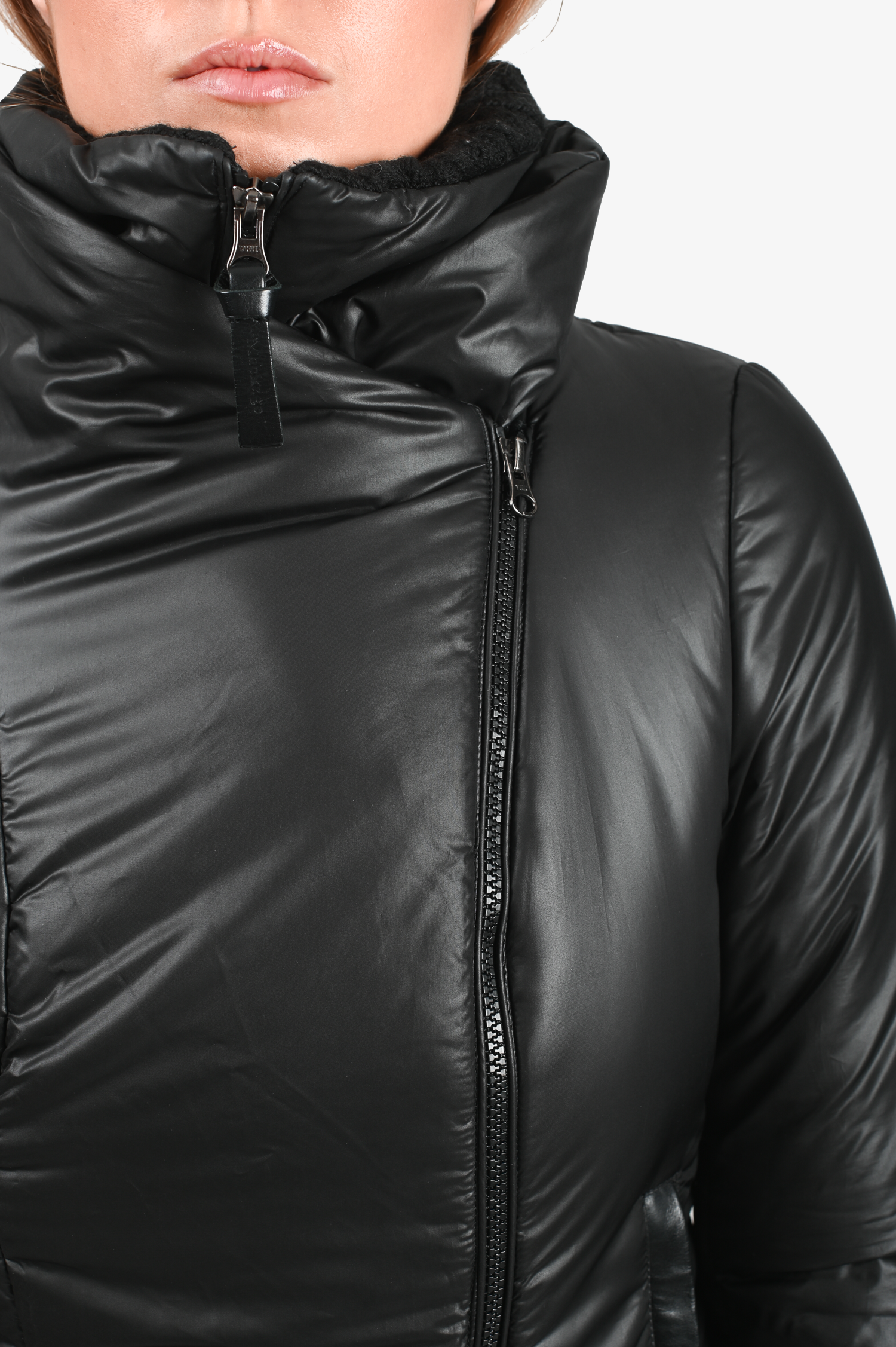 Mackage Black Nylon Knit Collar Jacket Size XS
