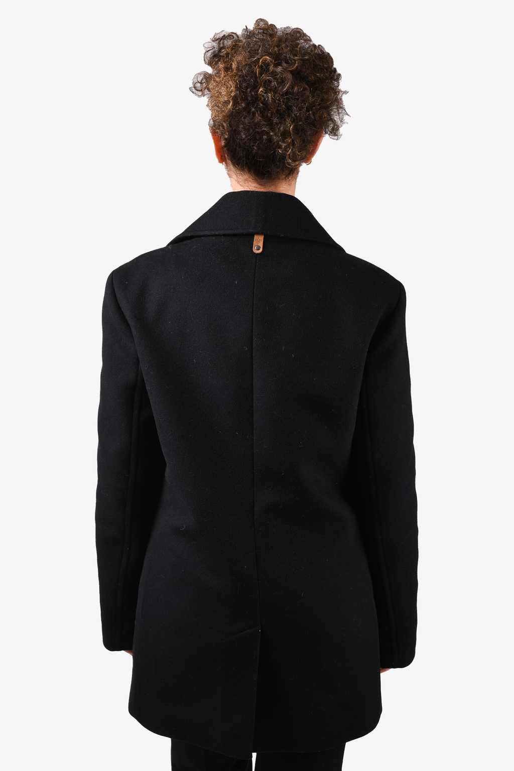 Mackage Black Wool Lined Button-Up Jacket Size 38