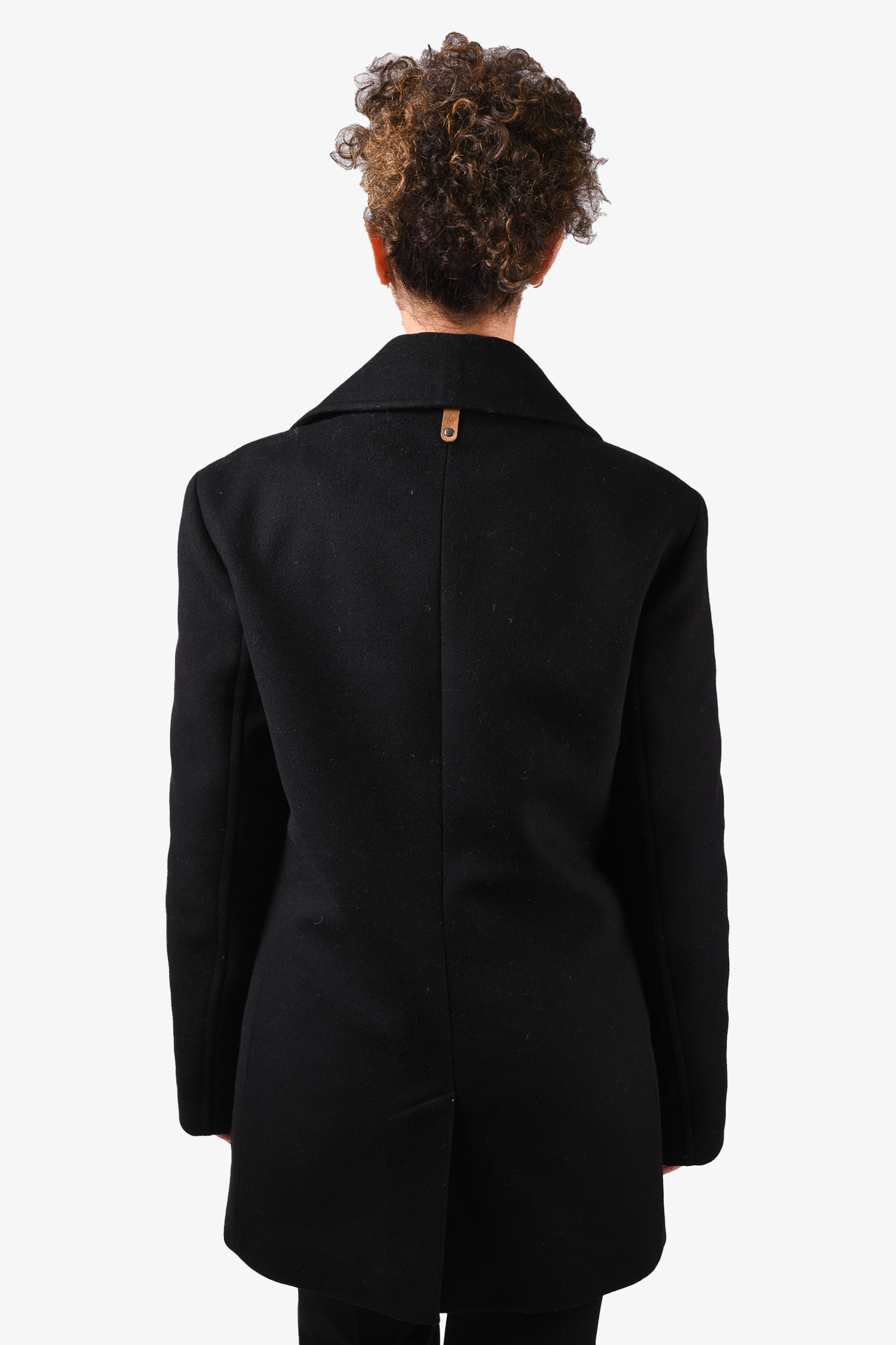 Mackage Black Wool Lined Button-Up Jacket Size 38