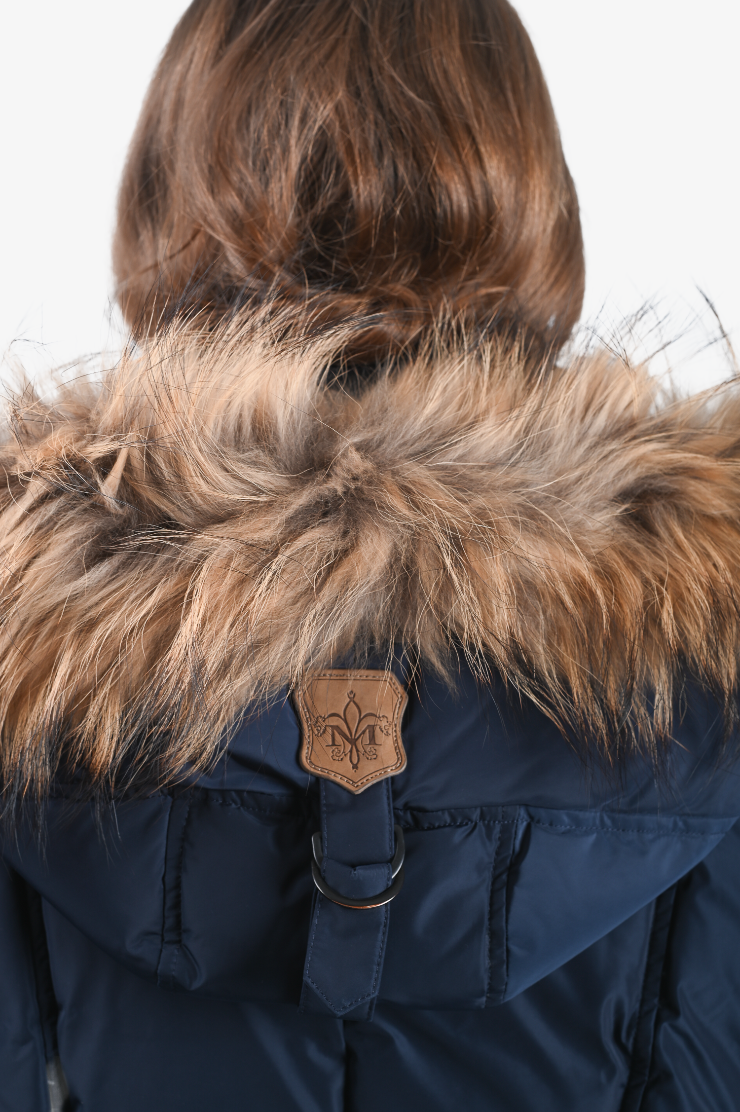 Mackage Navy 'Vaughn' Long Parka with Fur Hood Size 38