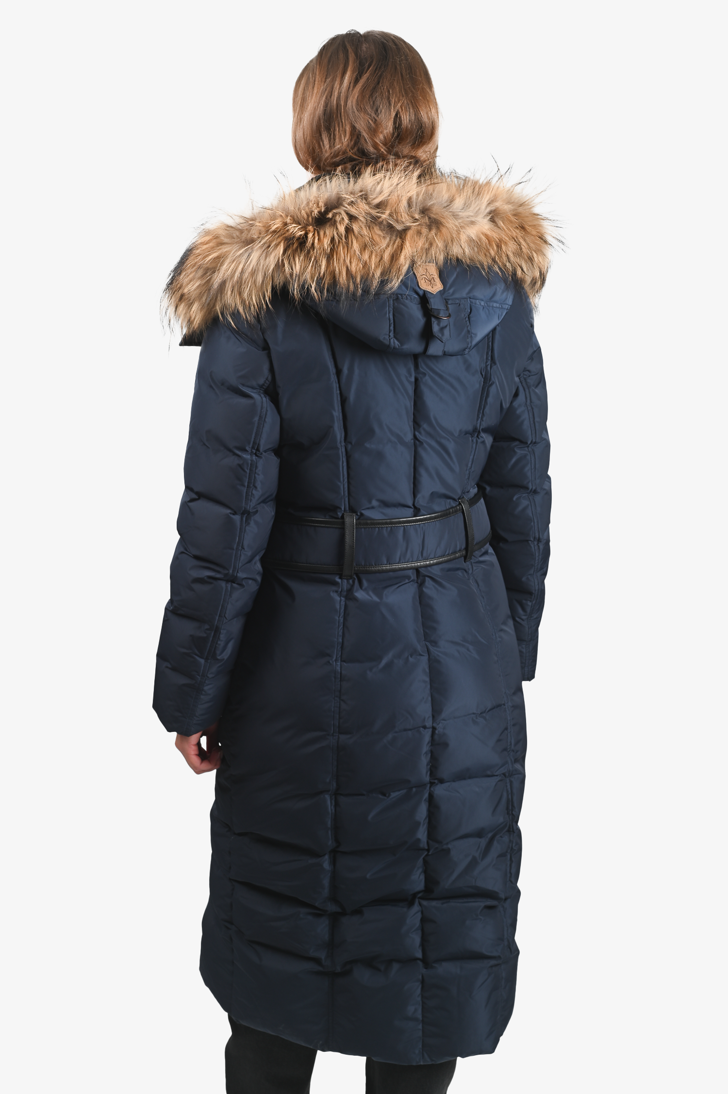 Mackage Navy 'Vaughn' Long Parka with Fur Hood Size 38