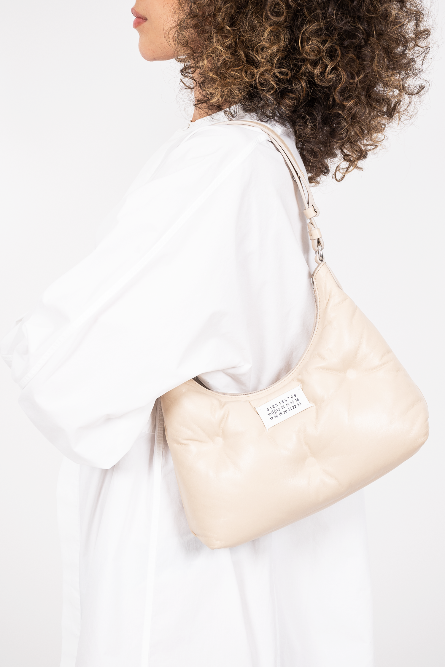 Maison Margiela Beige 'Glam Slam' Shoulder Bag