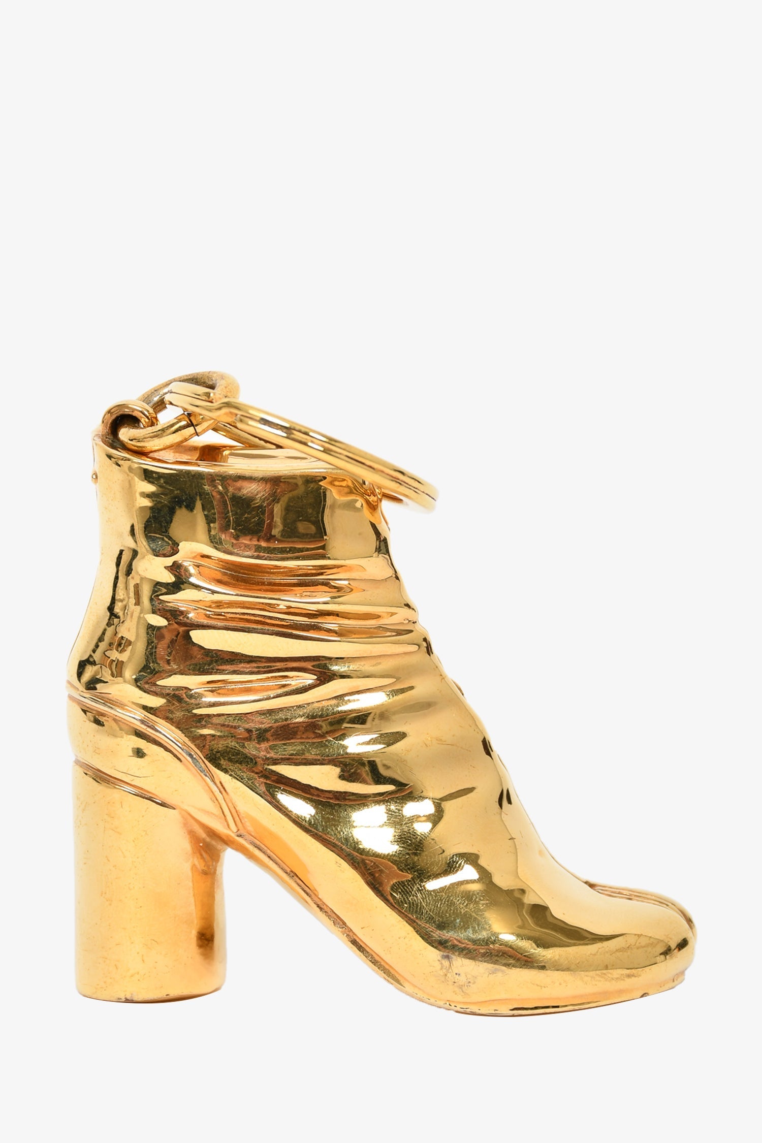 Maison Margiela Gold Tone Tabi Keychain