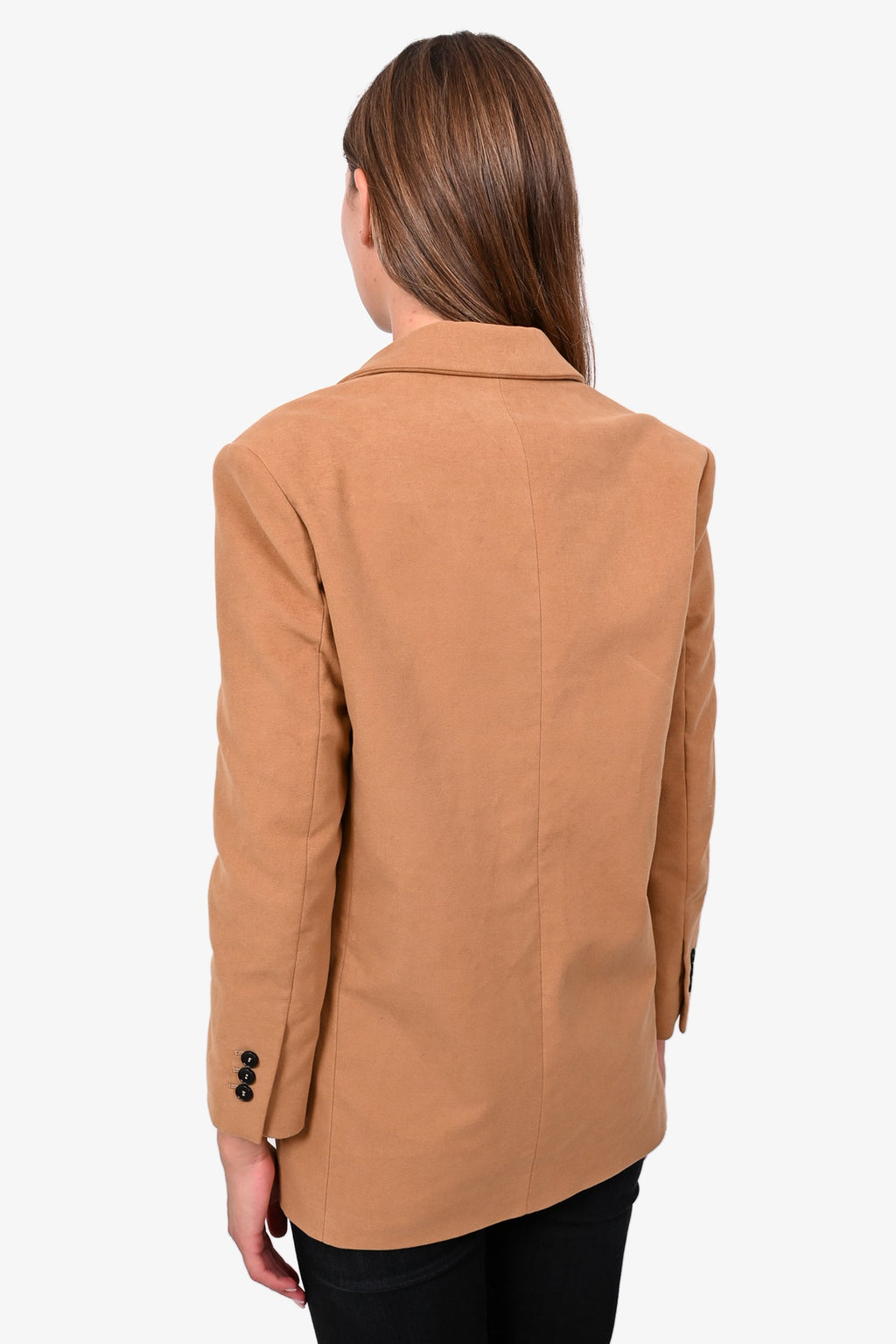 Maje Brown Velvet Single Breasted Blazer Size 36