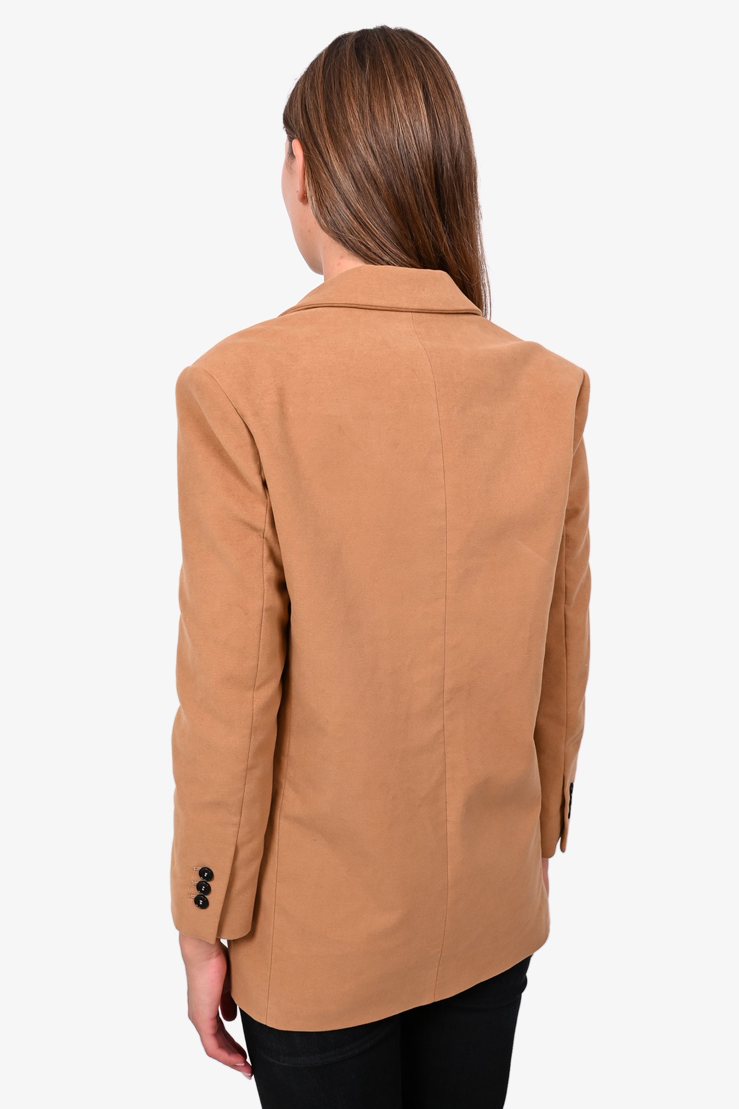Maje Brown Velvet Single Breasted Blazer Size 36