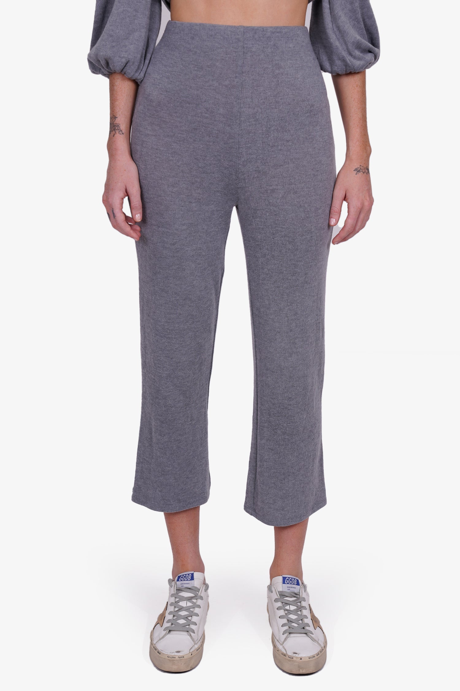 Majorelle Grey Twisted Top with Track Pants Set Size XS