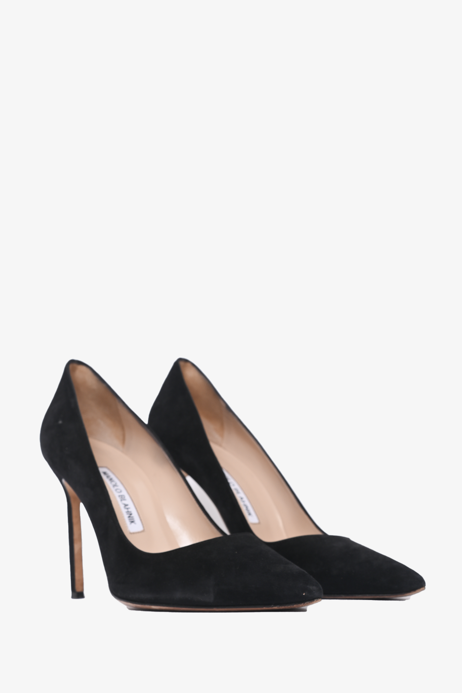 Manolo Blahnik Black Suede Heels Size 39.5