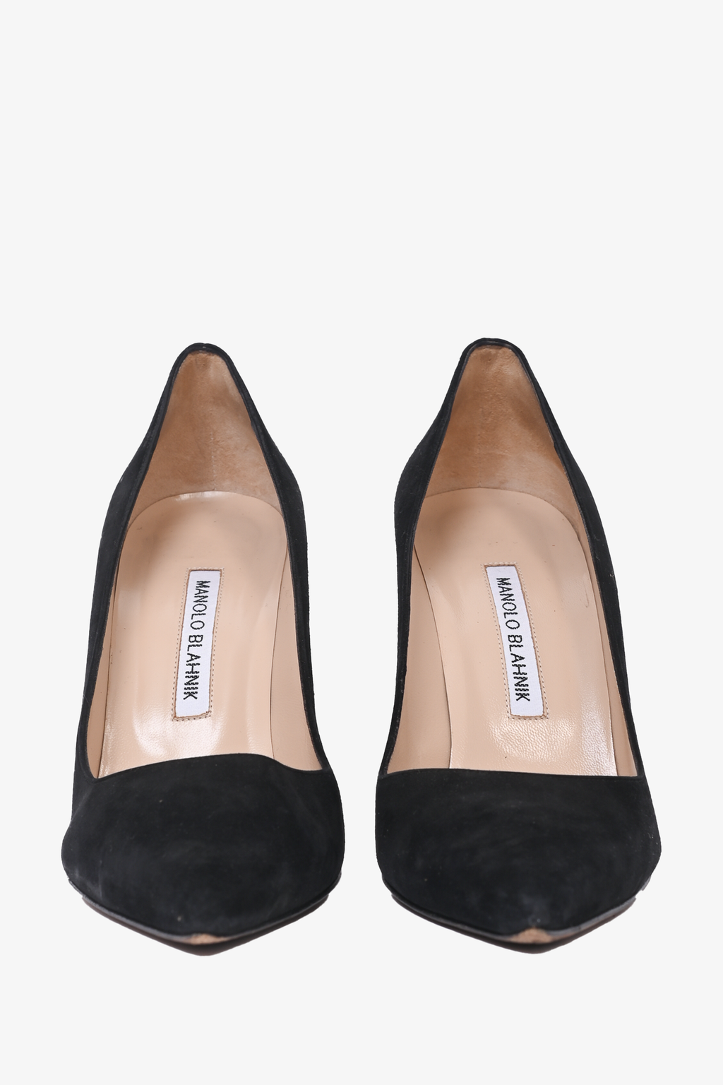 Manolo Blahnik Black Suede Heels Size 39.5