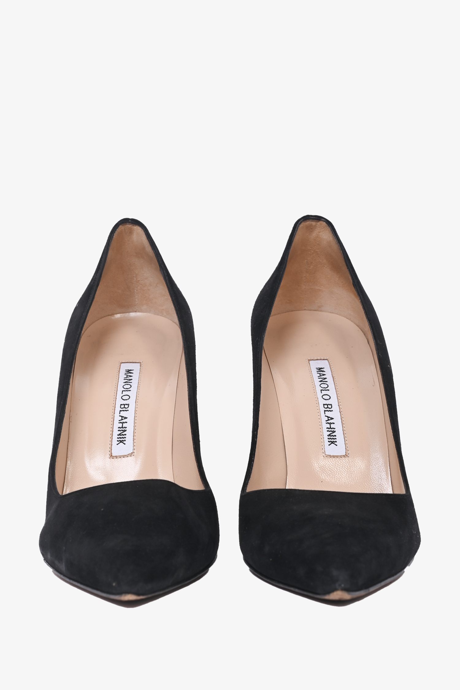 Manolo Blahnik Black Suede Heels Size 39.5