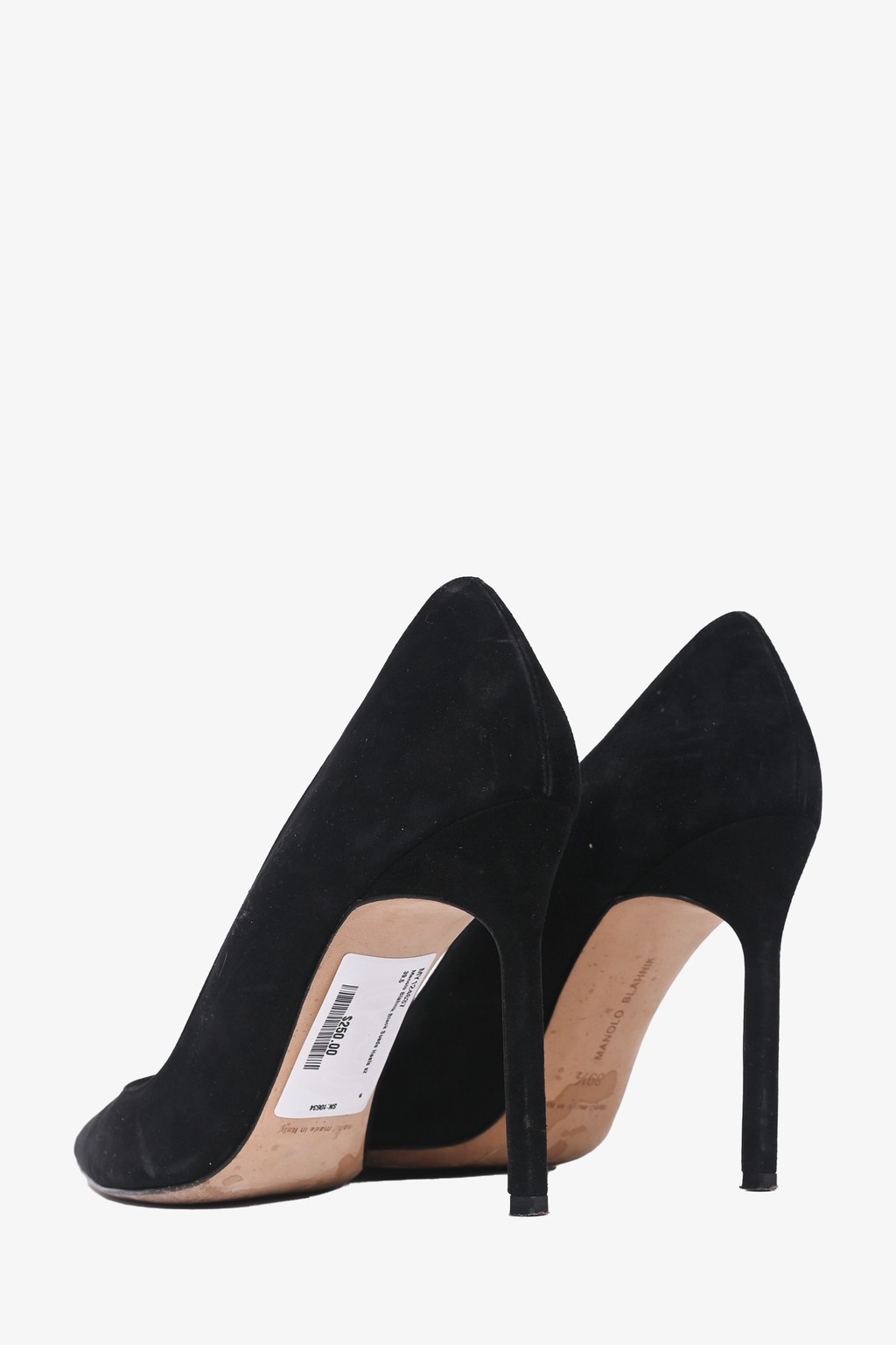 Manolo Blahnik Black Suede Heels Size 39.5