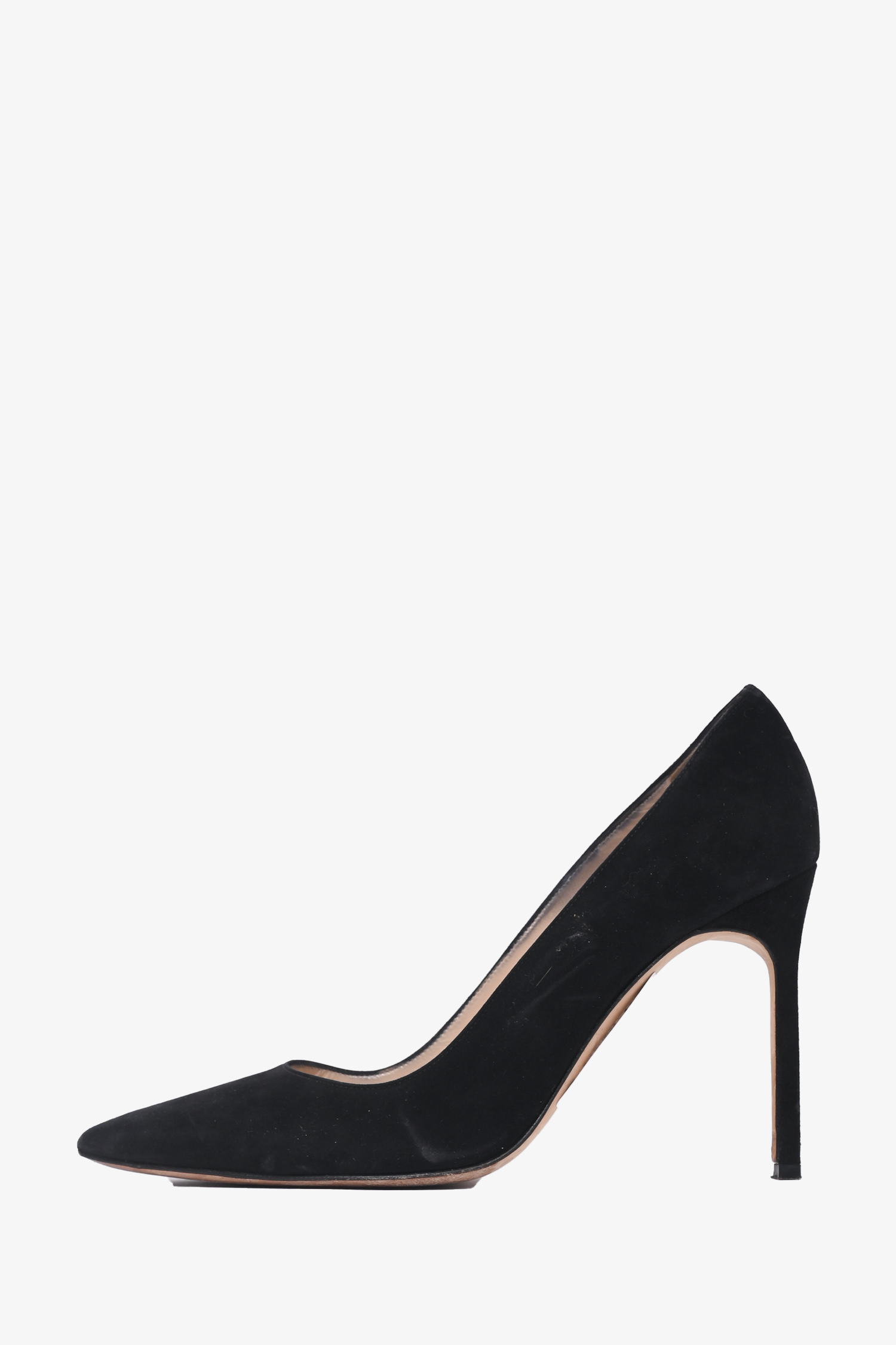 Manolo Blahnik Black Suede Heels Size 39.5