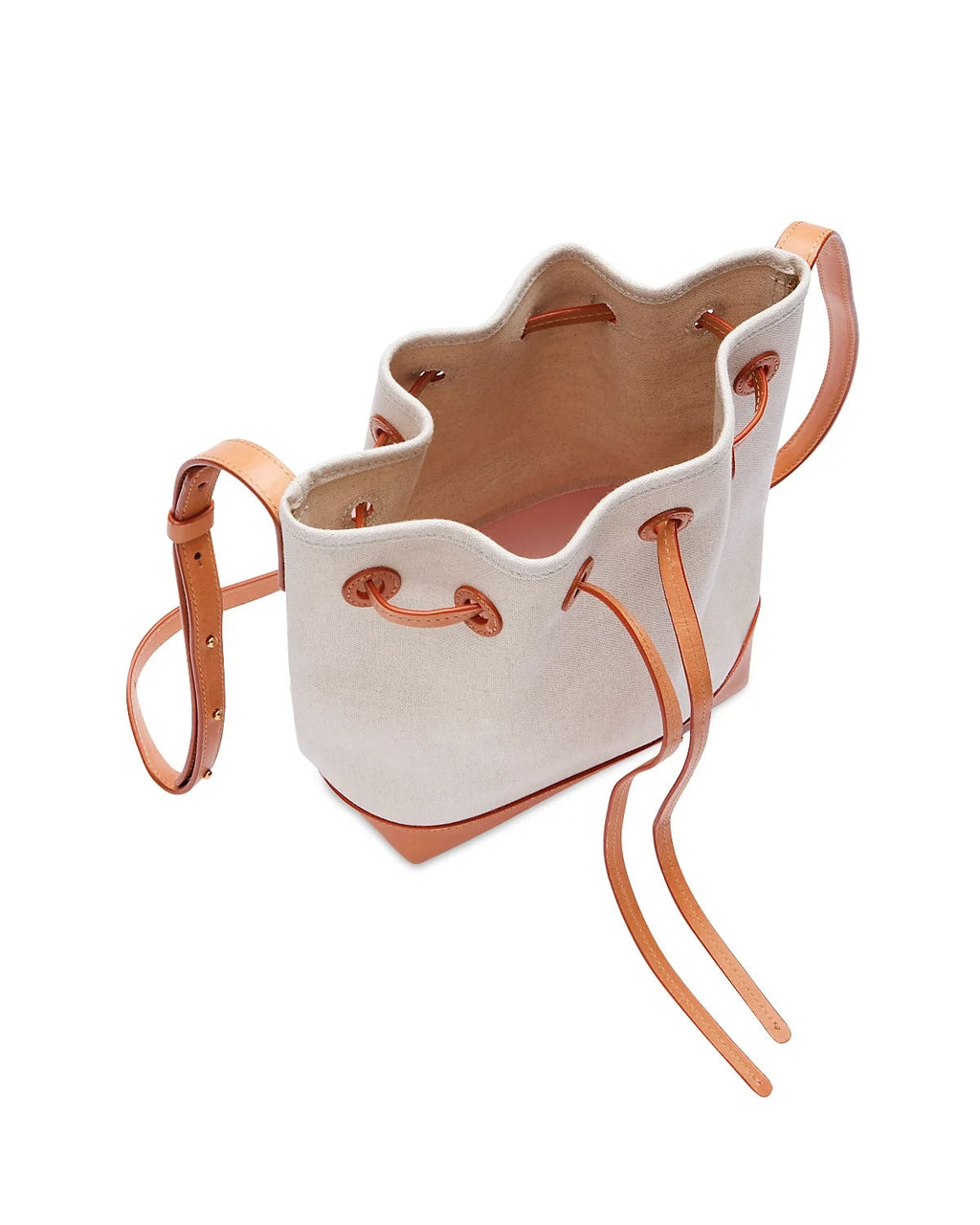 MANSUR GAVRIEL CANVAS CALFSKIN MINI BUCKET BAG