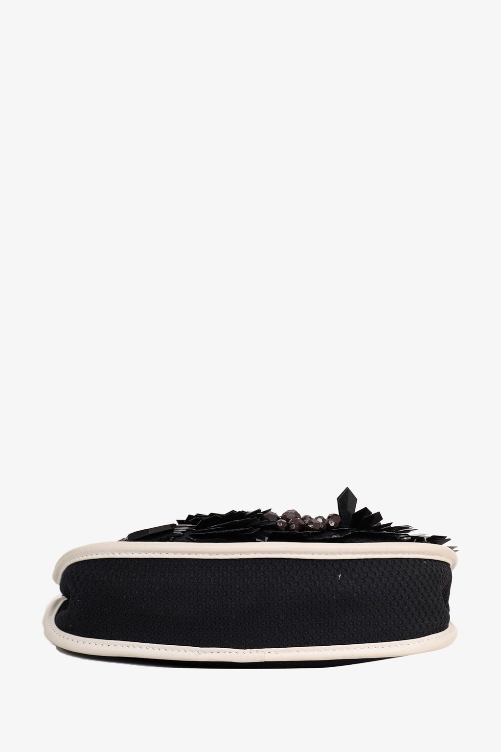 Marni Black Leather Beaded Belt Bag