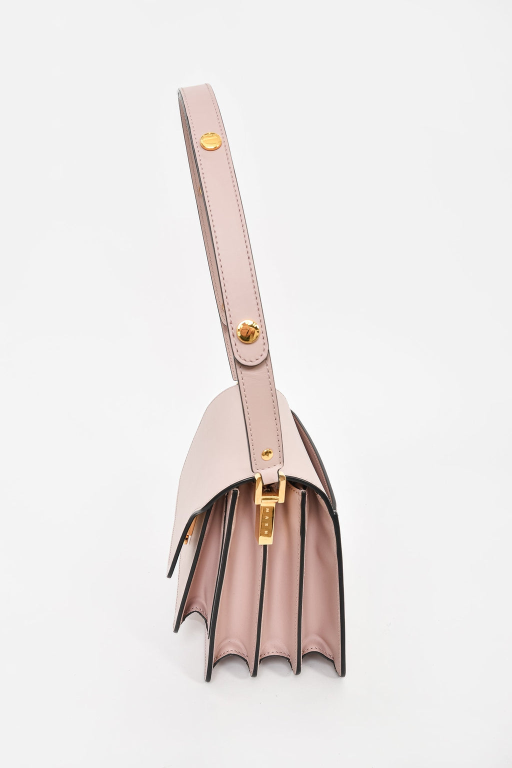 Marni Mauve Smooth Leather 'Trunk' Shoulder Bag
