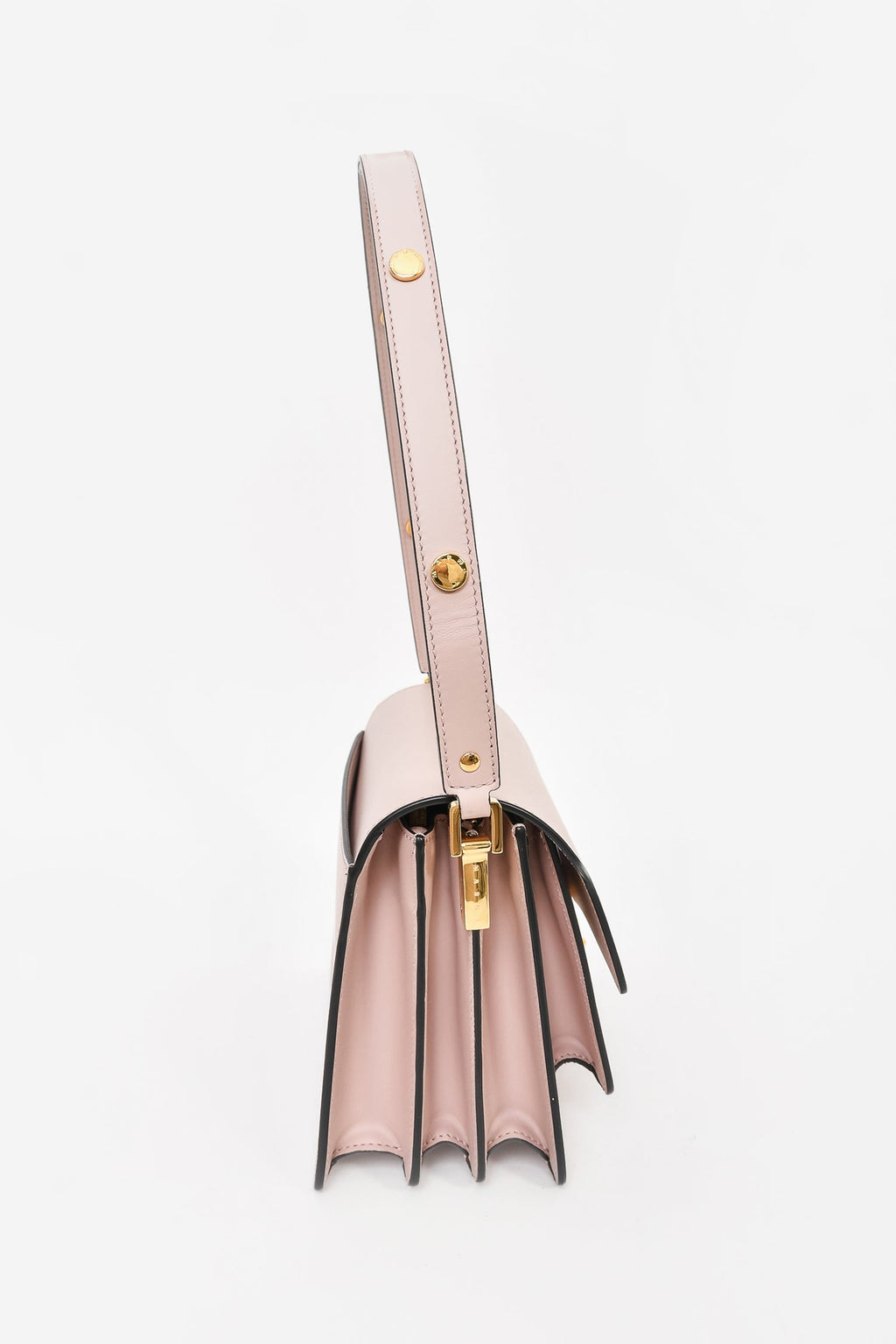 Marni Mauve Smooth Leather 'Trunk' Shoulder Bag