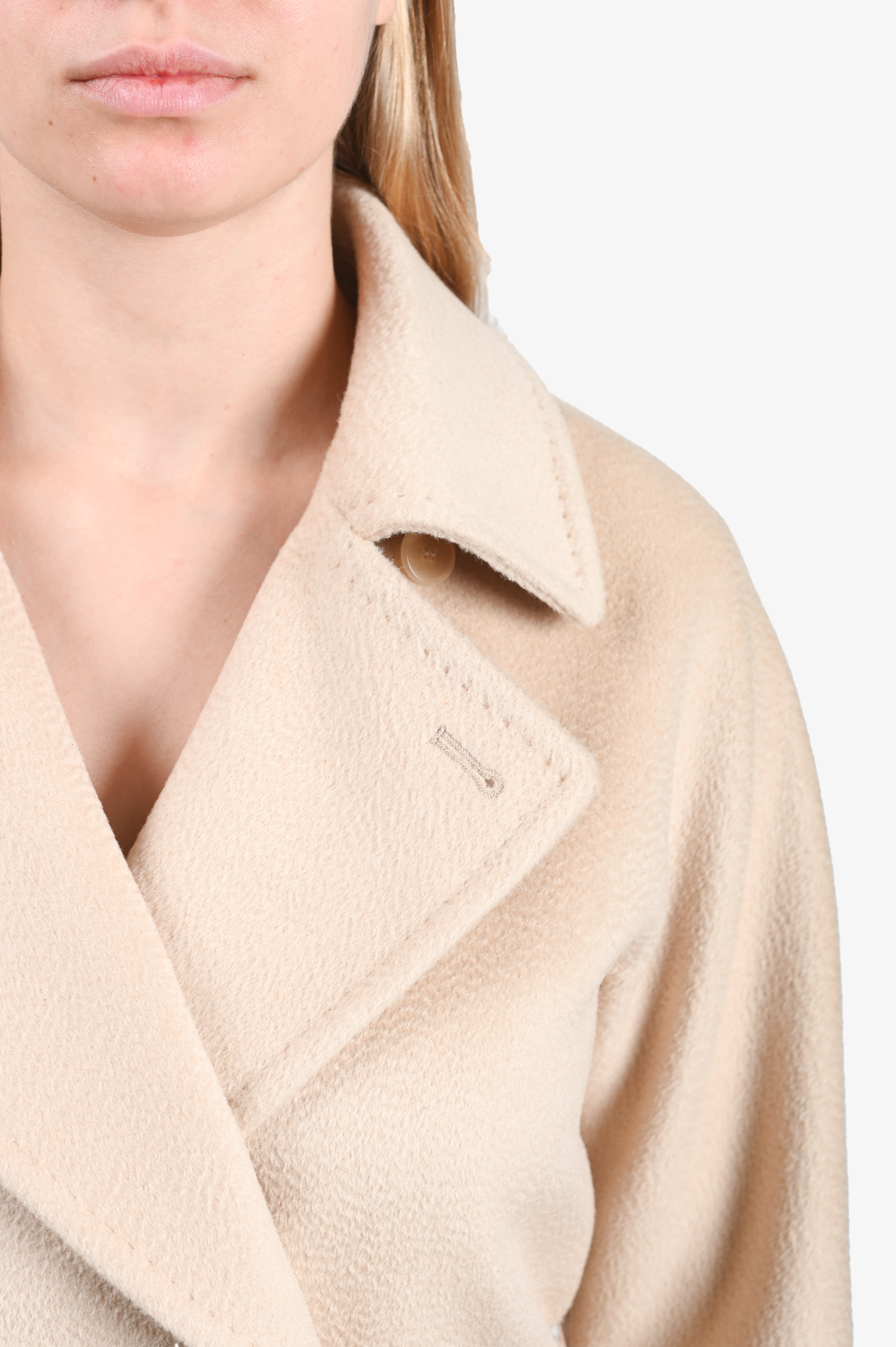 Max Mara Beige Camel Hair Coat Size 6