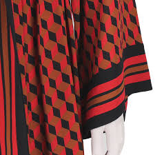 MICHAEL KORS HEXAGON PRINT SILK KIMONO DRESS