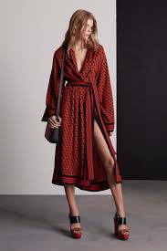 MICHAEL KORS HEXAGON PRINT SILK KIMONO DRESS