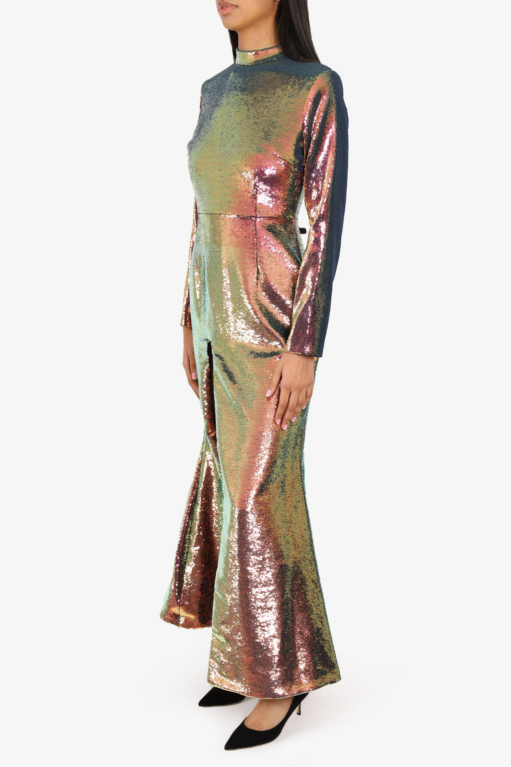 Miss Circle Multicolor Sequin Maxi Dress Size M