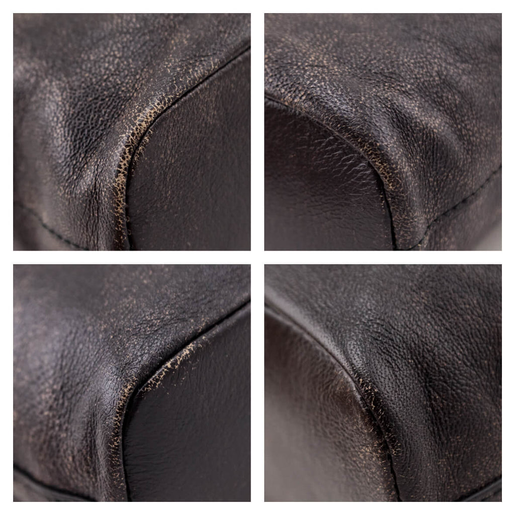 Miu Miu Coffee Distressed Nappa Pouch