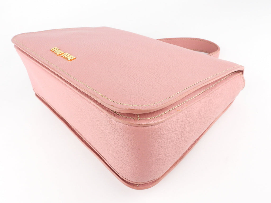Miu Miu Pink Madras Leather Two-Way Satchel Bag