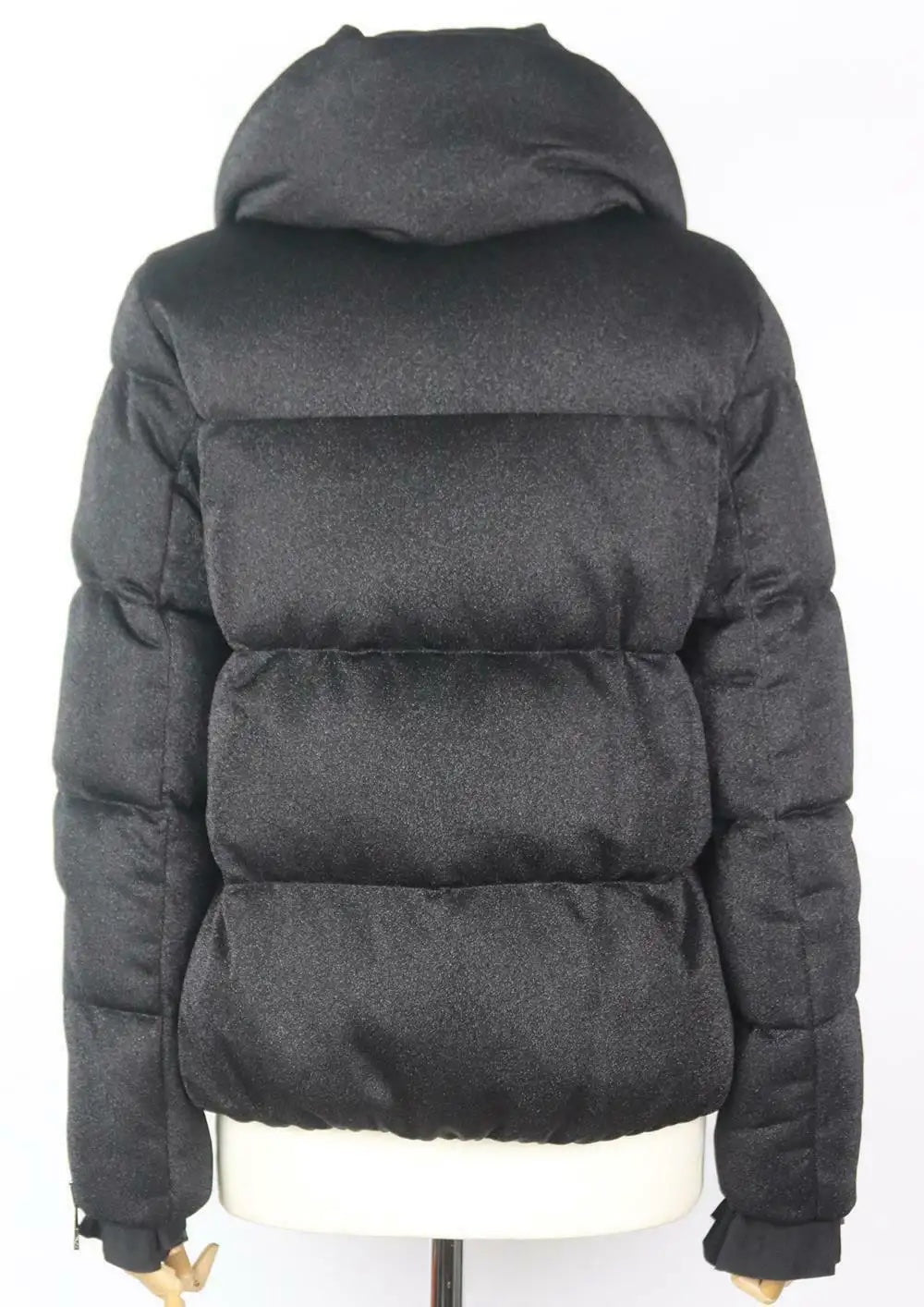 MONCLER BANDAMA METALLIC QUILTED JERSEY DOWN JACKET