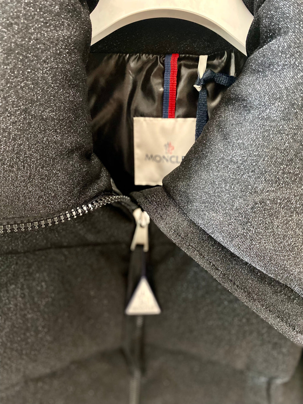 MONCLER BANDAMA METALLIC QUILTED JERSEY DOWN JACKET