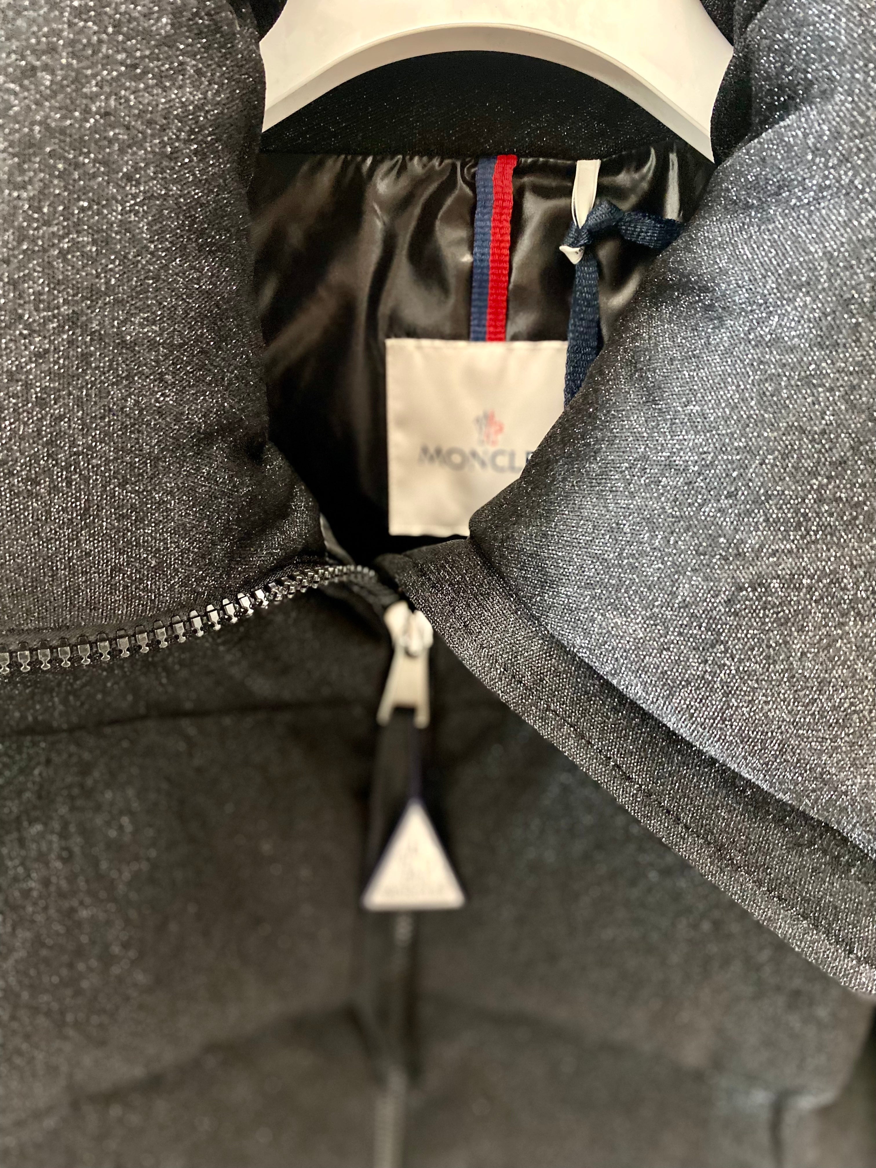 MONCLER BANDAMA METALLIC QUILTED JERSEY DOWN JACKET