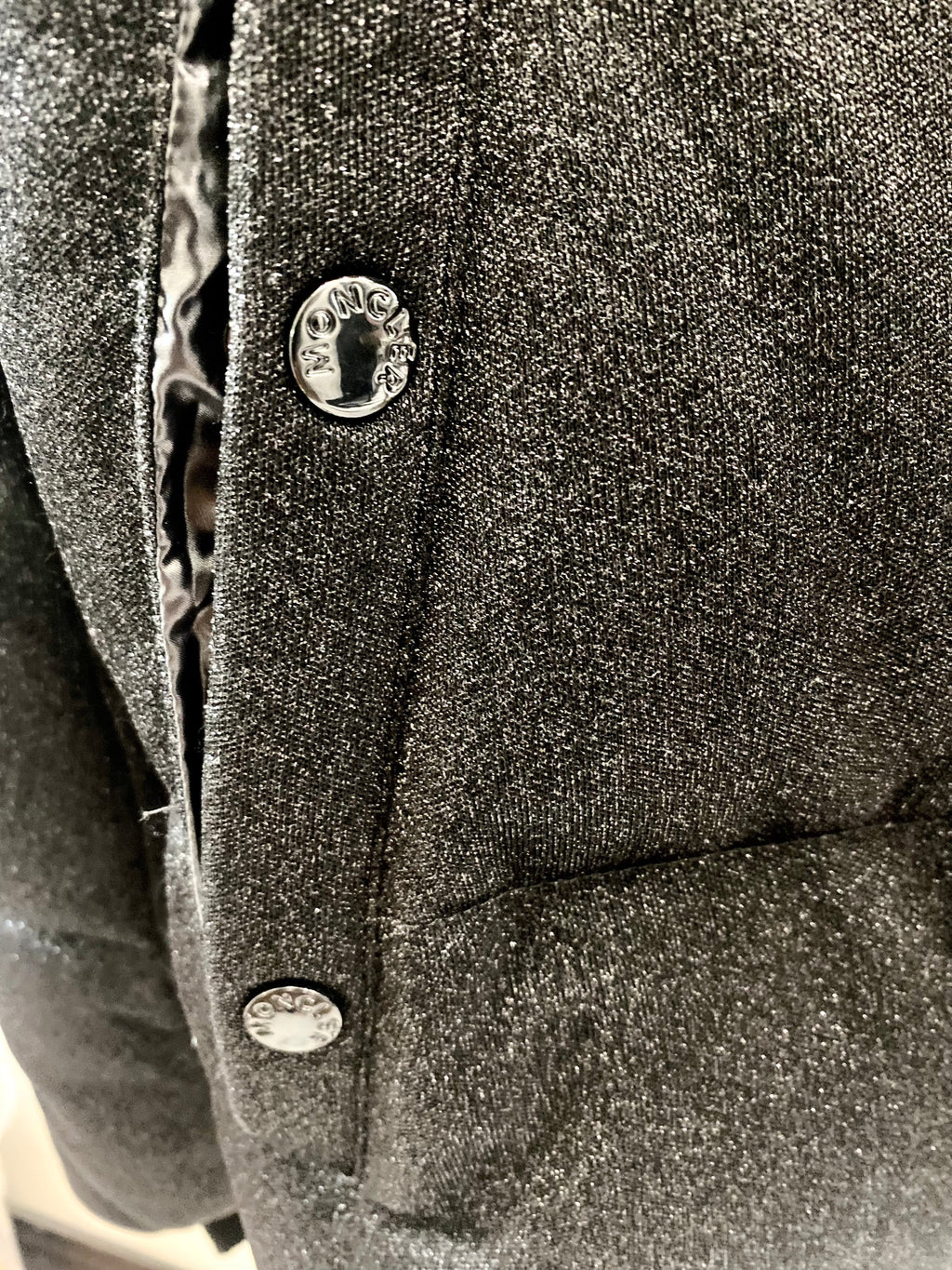 MONCLER BANDAMA METALLIC QUILTED JERSEY DOWN JACKET