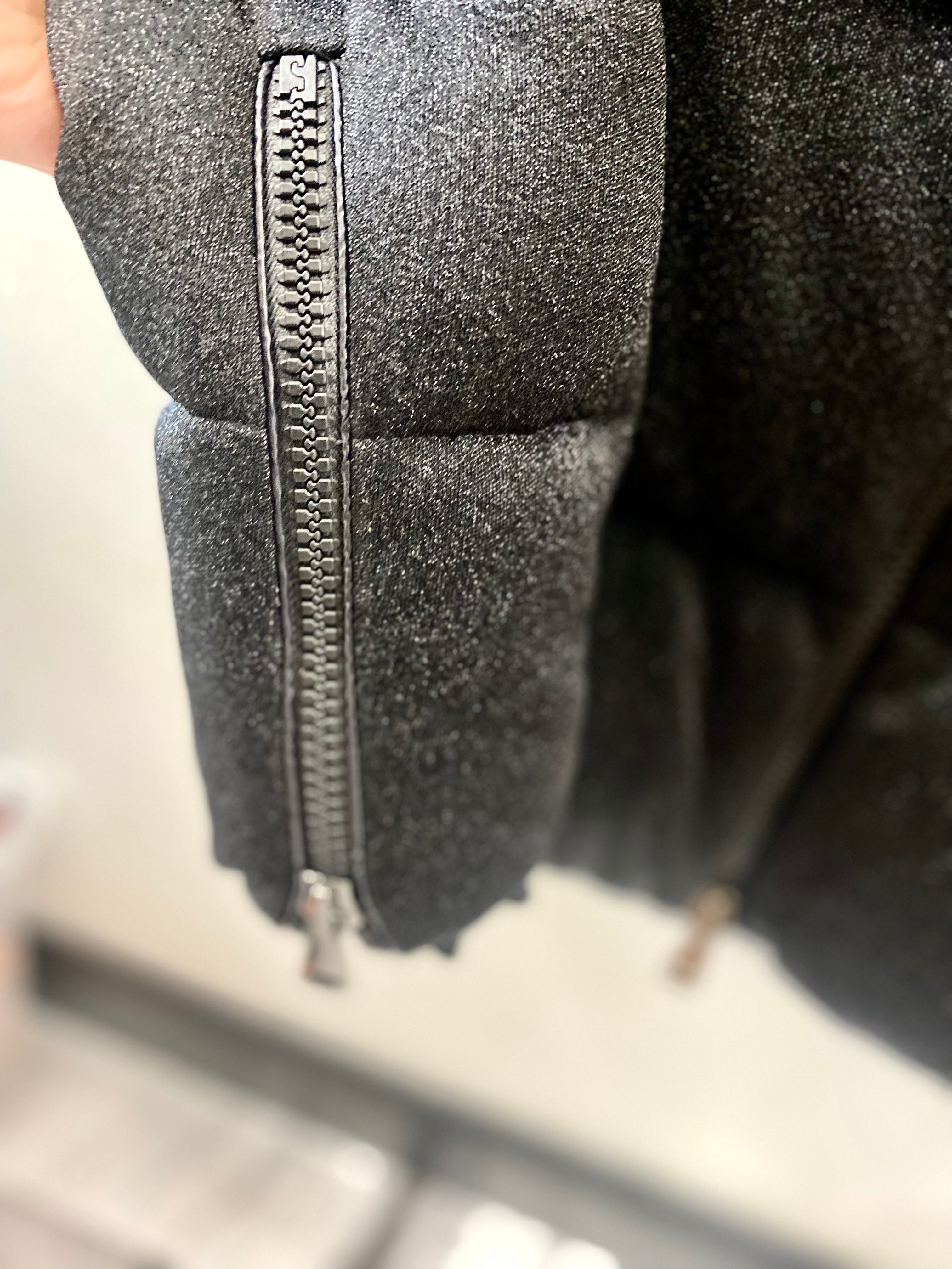 MONCLER BANDAMA METALLIC QUILTED JERSEY DOWN JACKET