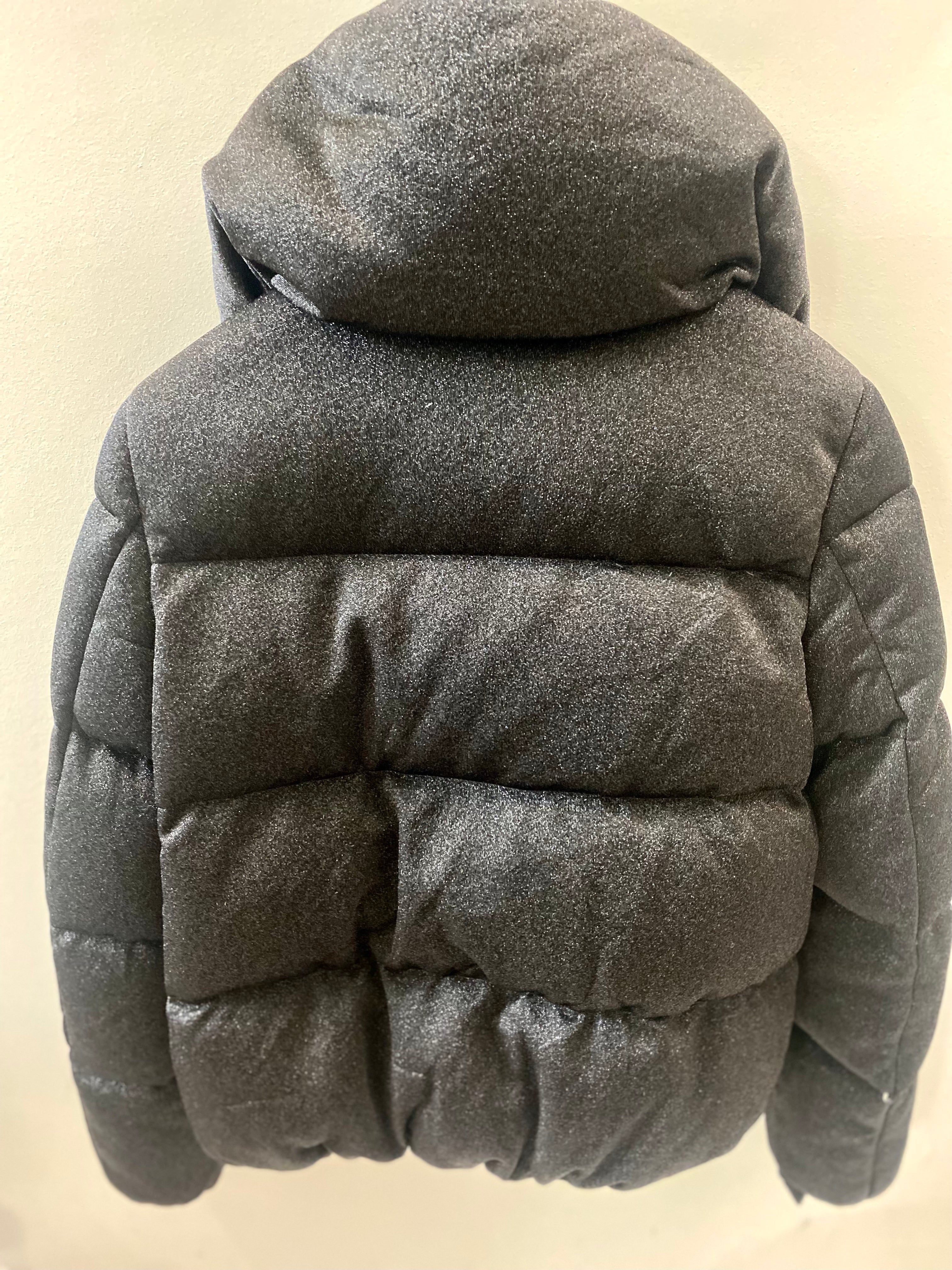 MONCLER BANDAMA METALLIC QUILTED JERSEY DOWN JACKET