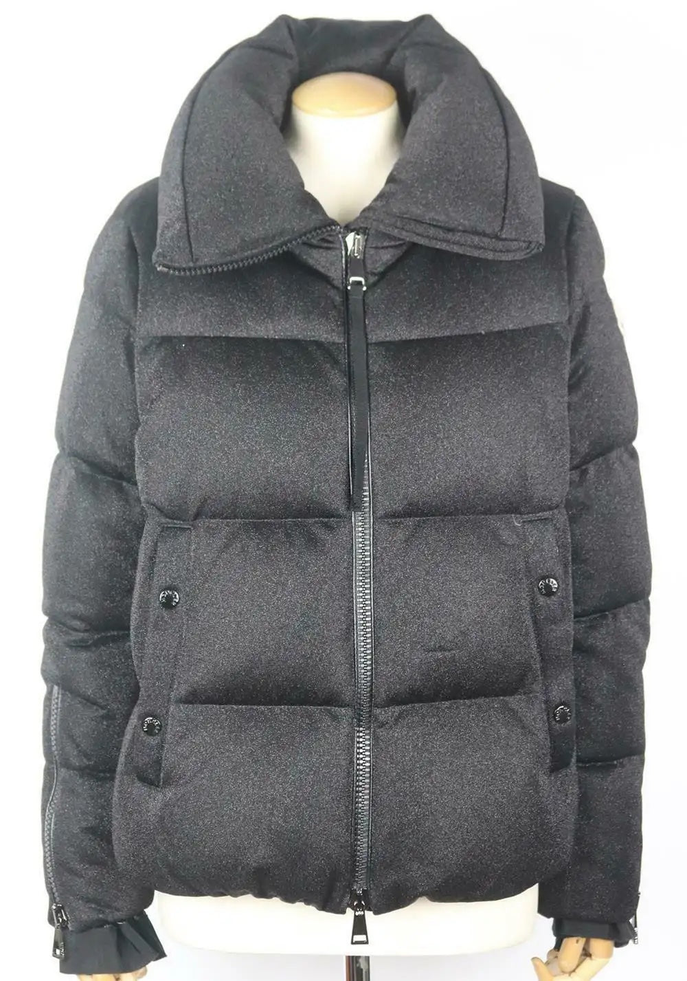 MONCLER BANDAMA METALLIC QUILTED JERSEY DOWN JACKET