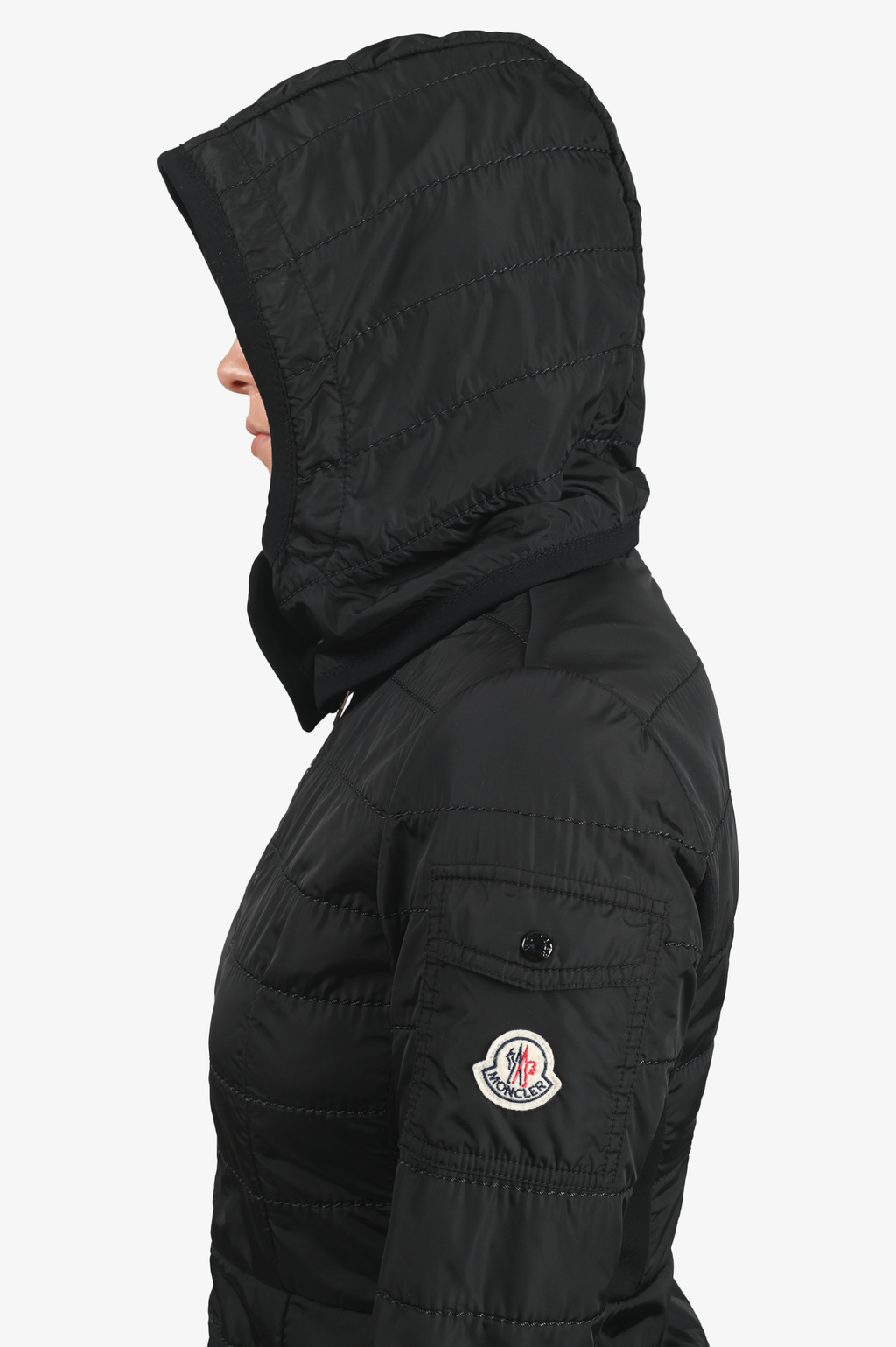 Moncler Black Quilted 'Andradite' Belted Jacket