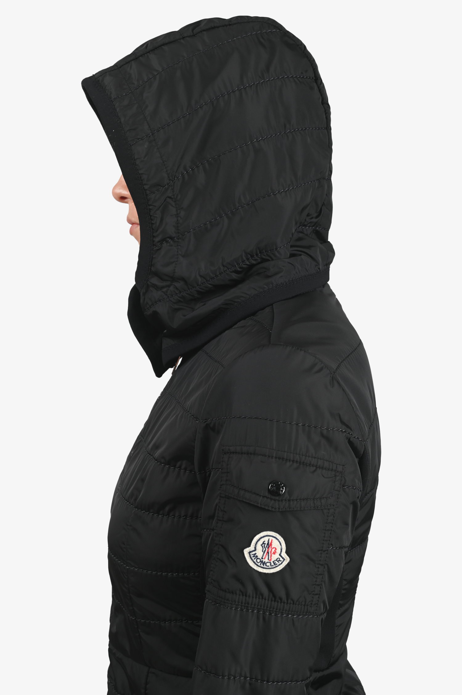 Moncler Black Quilted 'Andradite' Belted Jacket